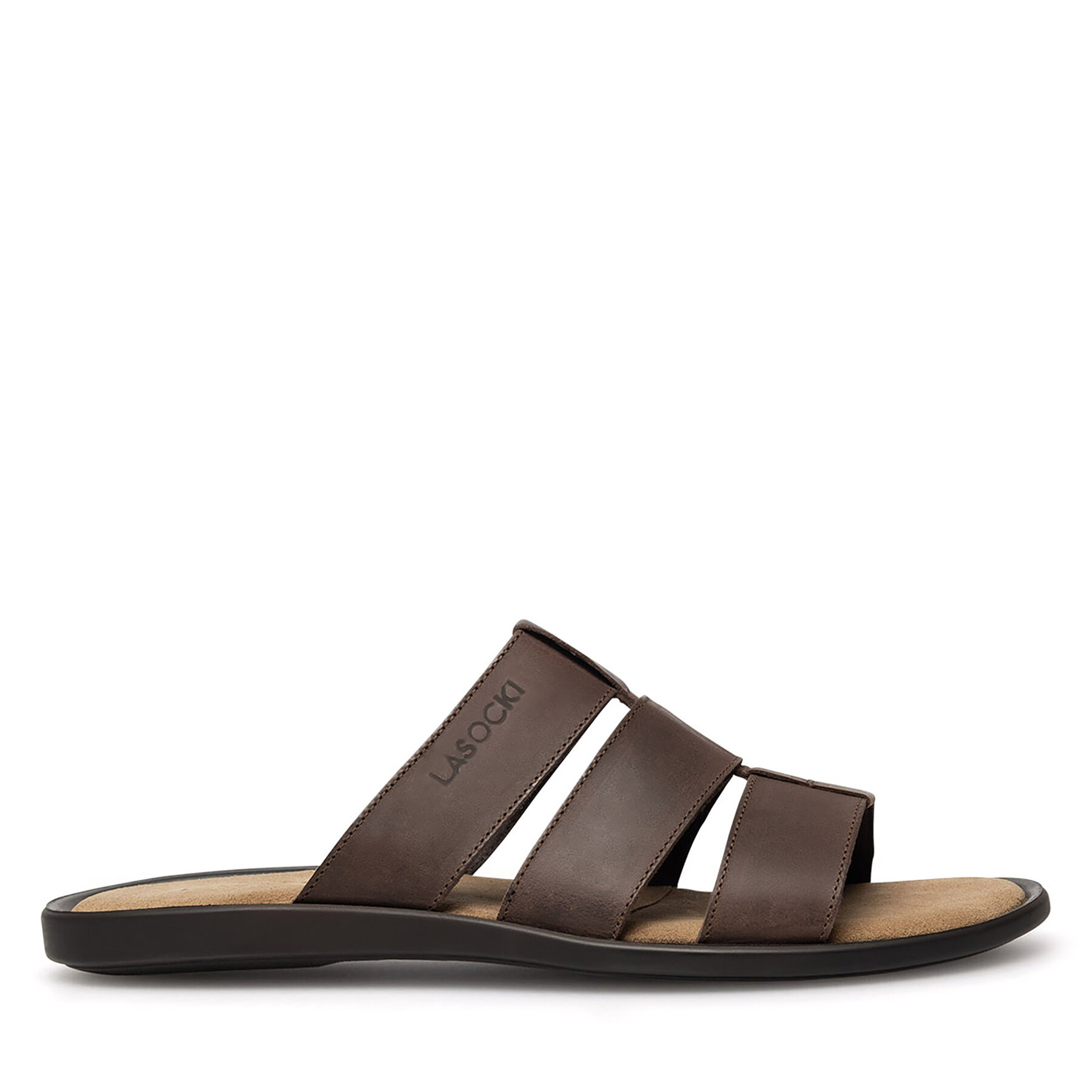 Herren Pantoletten Lasocki, Schuhgröße 40, Braun, GRAZER-01 MI25