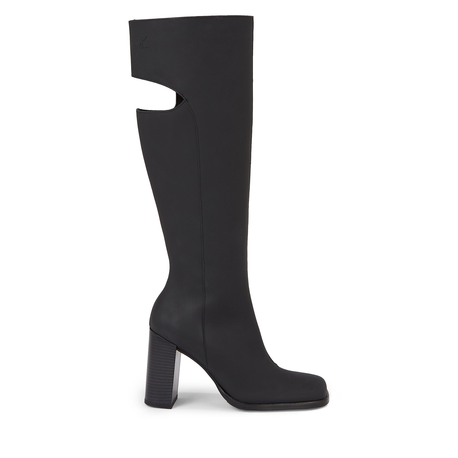 Calvin Klein Jeans Μπότες Calvin Klein Jeans Long Heel Zip Boot Cut Out Edgy YW0YW01253 Μαύρο