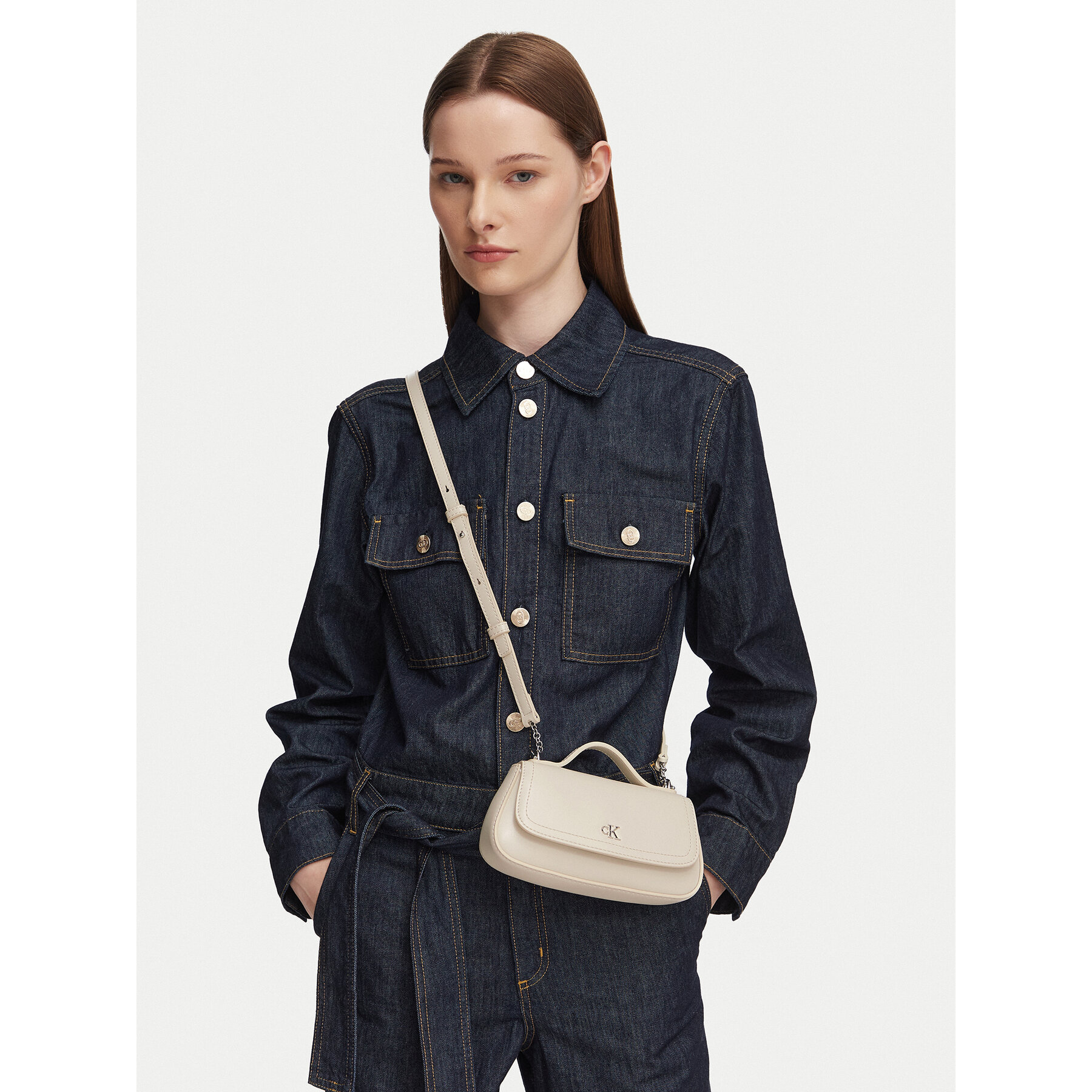 Torbica Calvin Klein LV04F3679G Krem