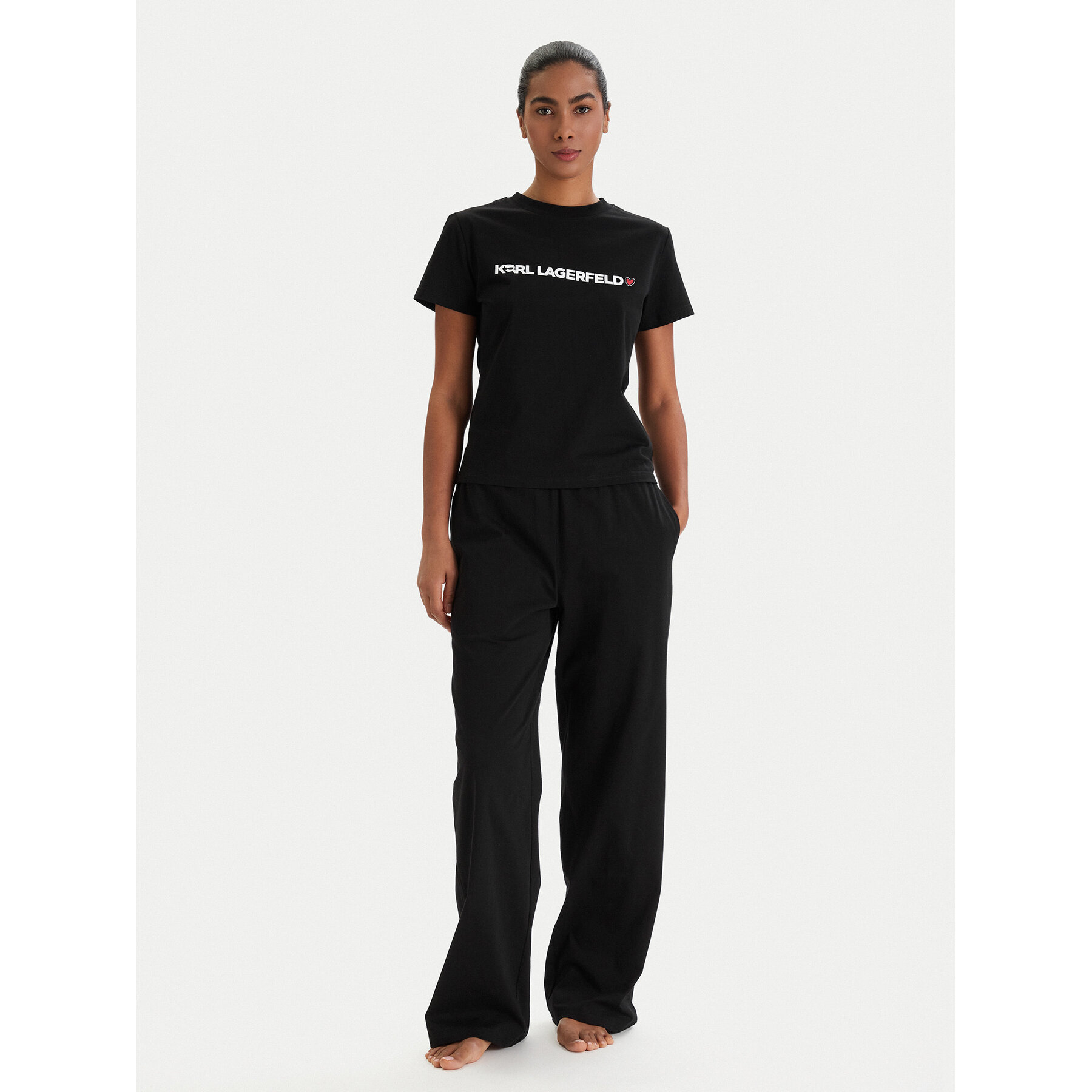 KARL LAGERFELD Pyjama B1W45004 Schwarz Regular Fit