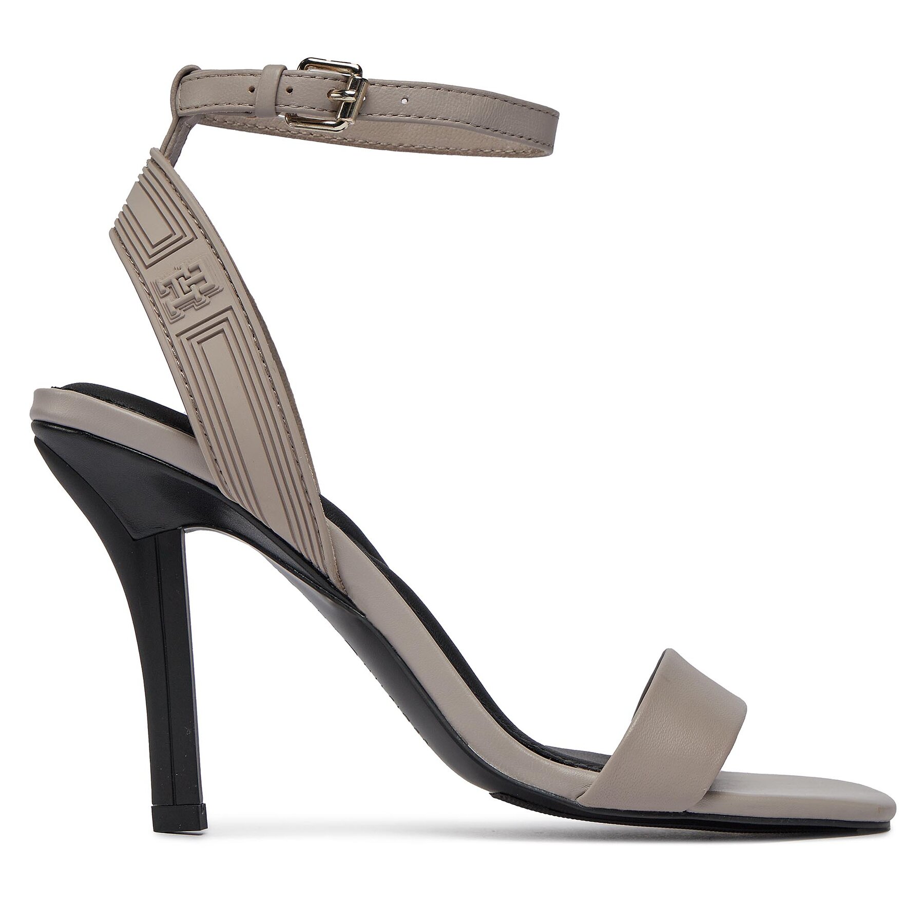 Sandalias Tommy Hilfiger Sporty Leather High Heel Sandal FW0FW07795 Beis
