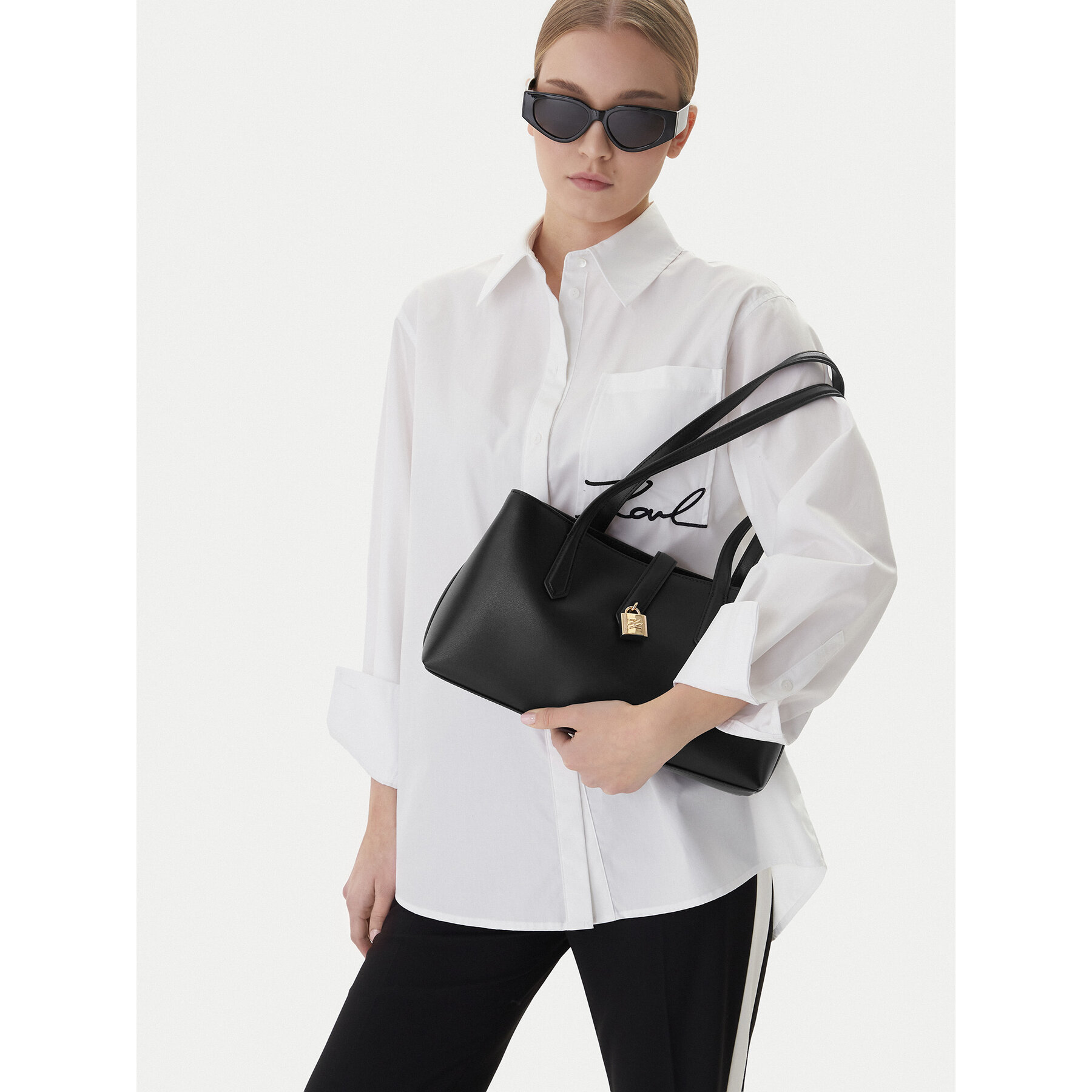 Дамска чанта KARL LAGERFELD B1W30095 Черен
