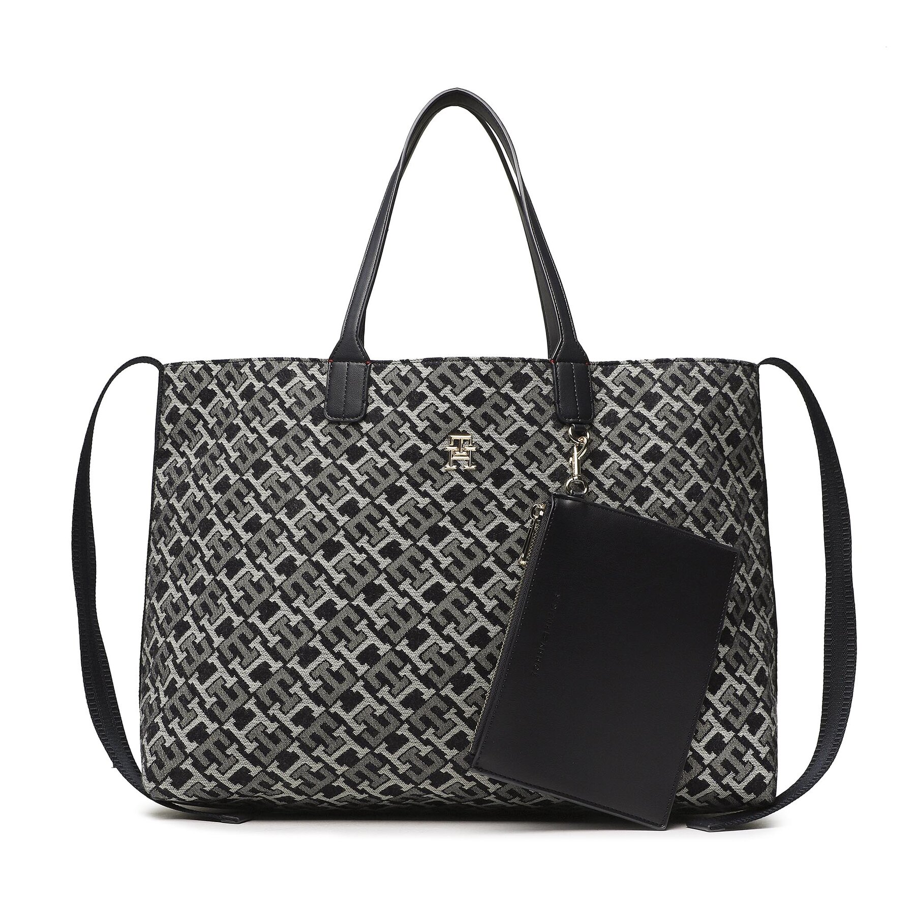 Geantă Tommy Hilfiger Iconic Tomy Tote Denim AW0AW14372 ICD AW0AW14372 imagine noua 2022