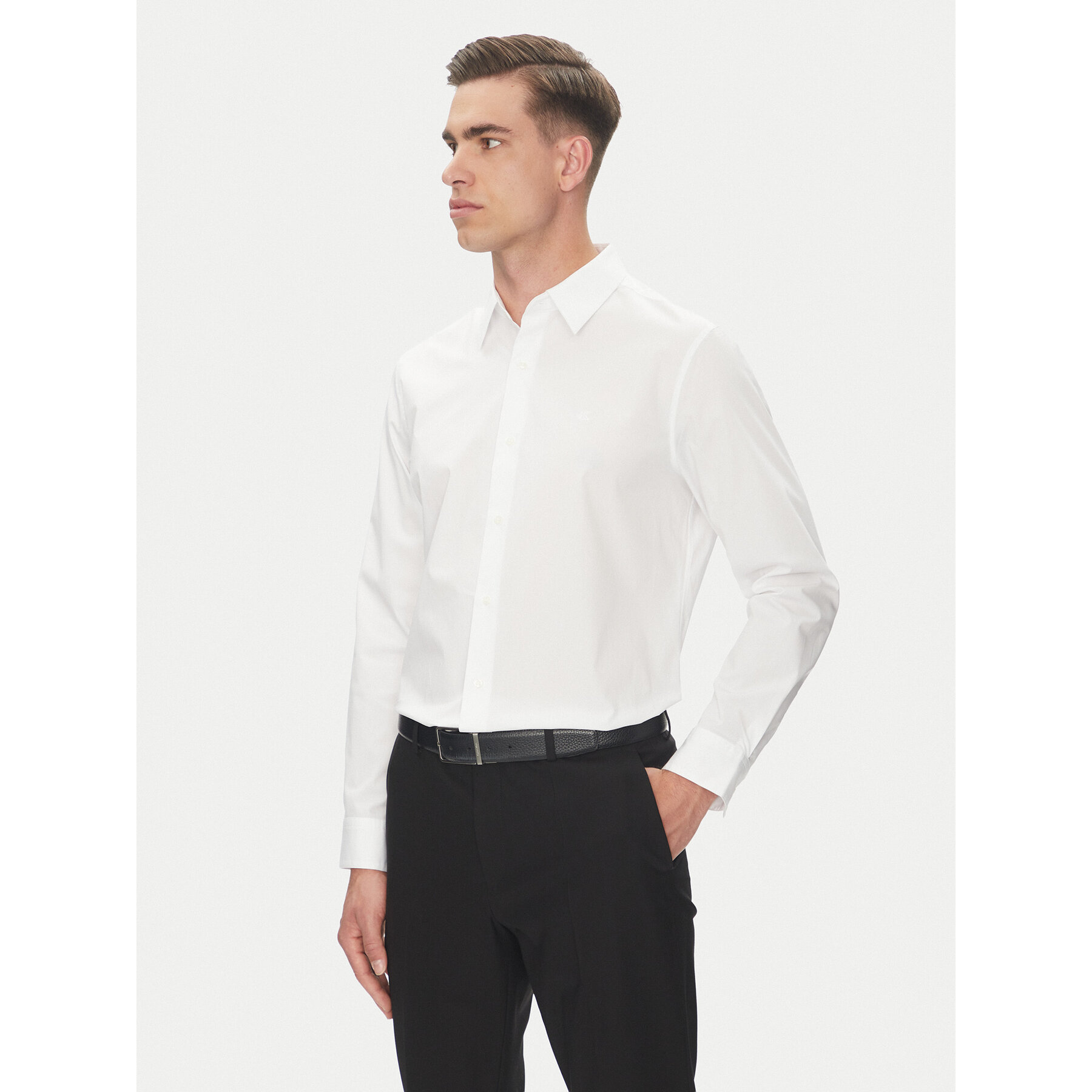 Calvin Klein Hemd LV04LB148G Weiß Slim Fit
