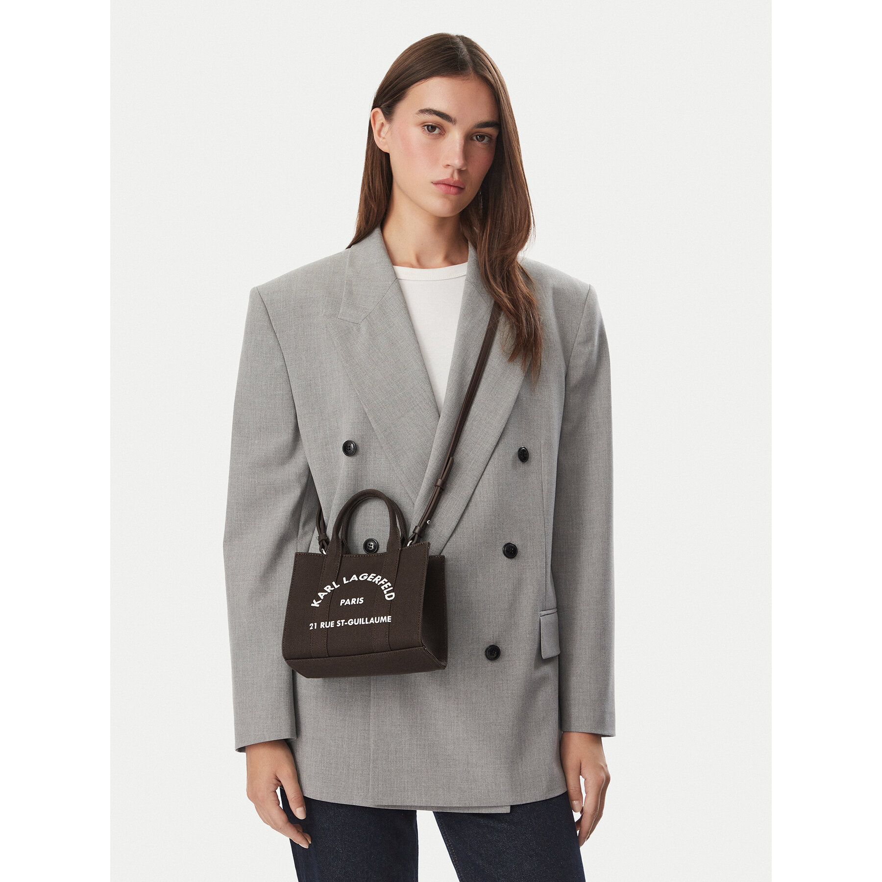 Дамска чанта KARL LAGERFELD A3W50118 Кафяв
