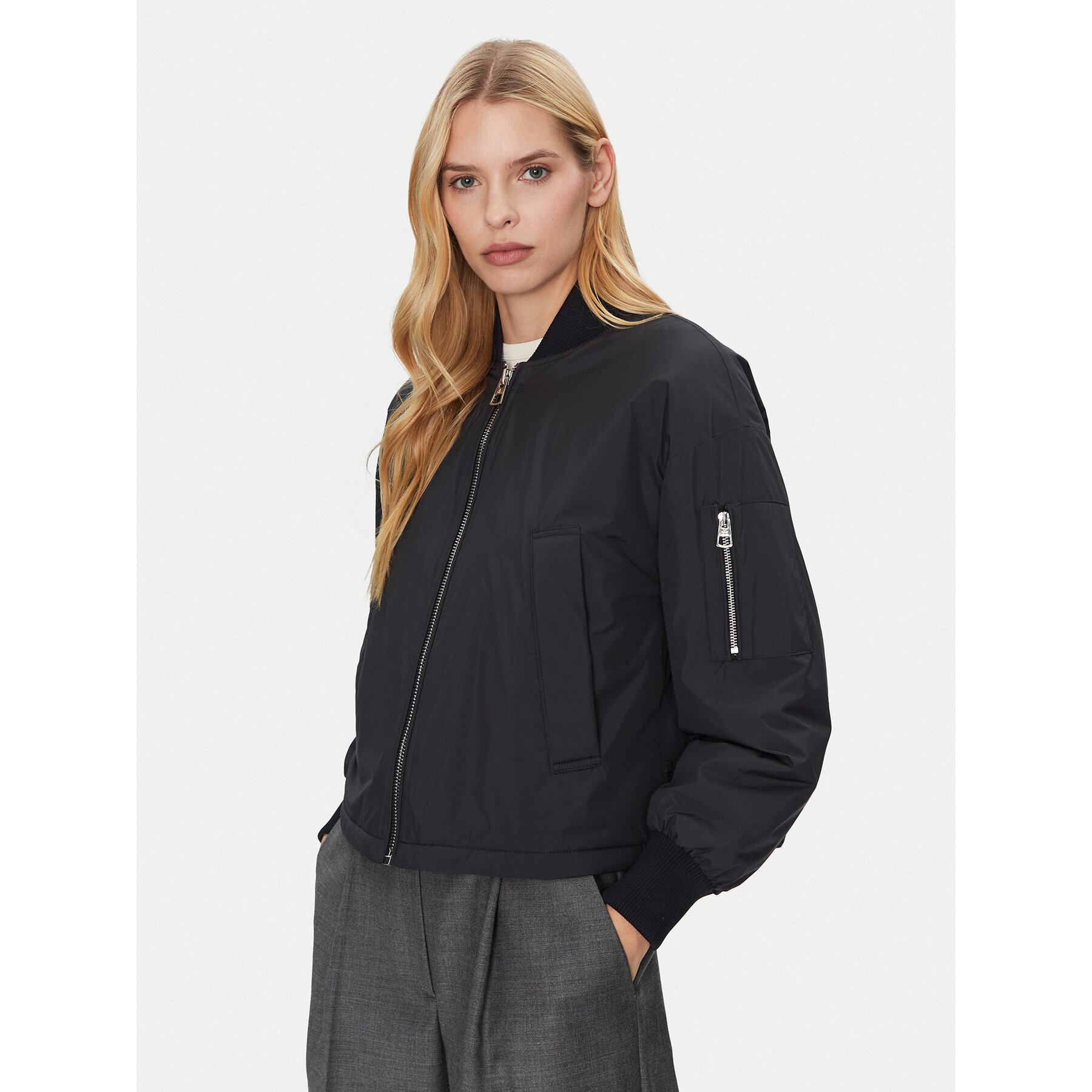 Marc O'Polo Bomberjacke 500 0808 70307 Dunkelblau Relaxed Fit