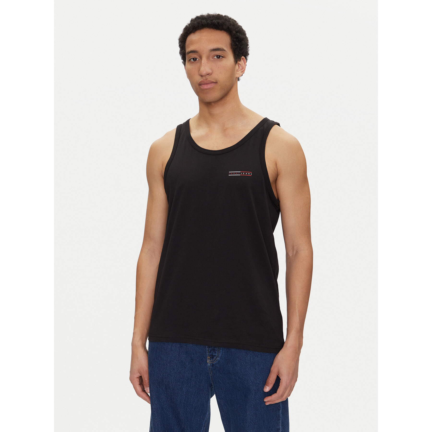 Tommy Jeans Tank top Entry Graphic DM0DM20790 Μαύρο Slim Fit