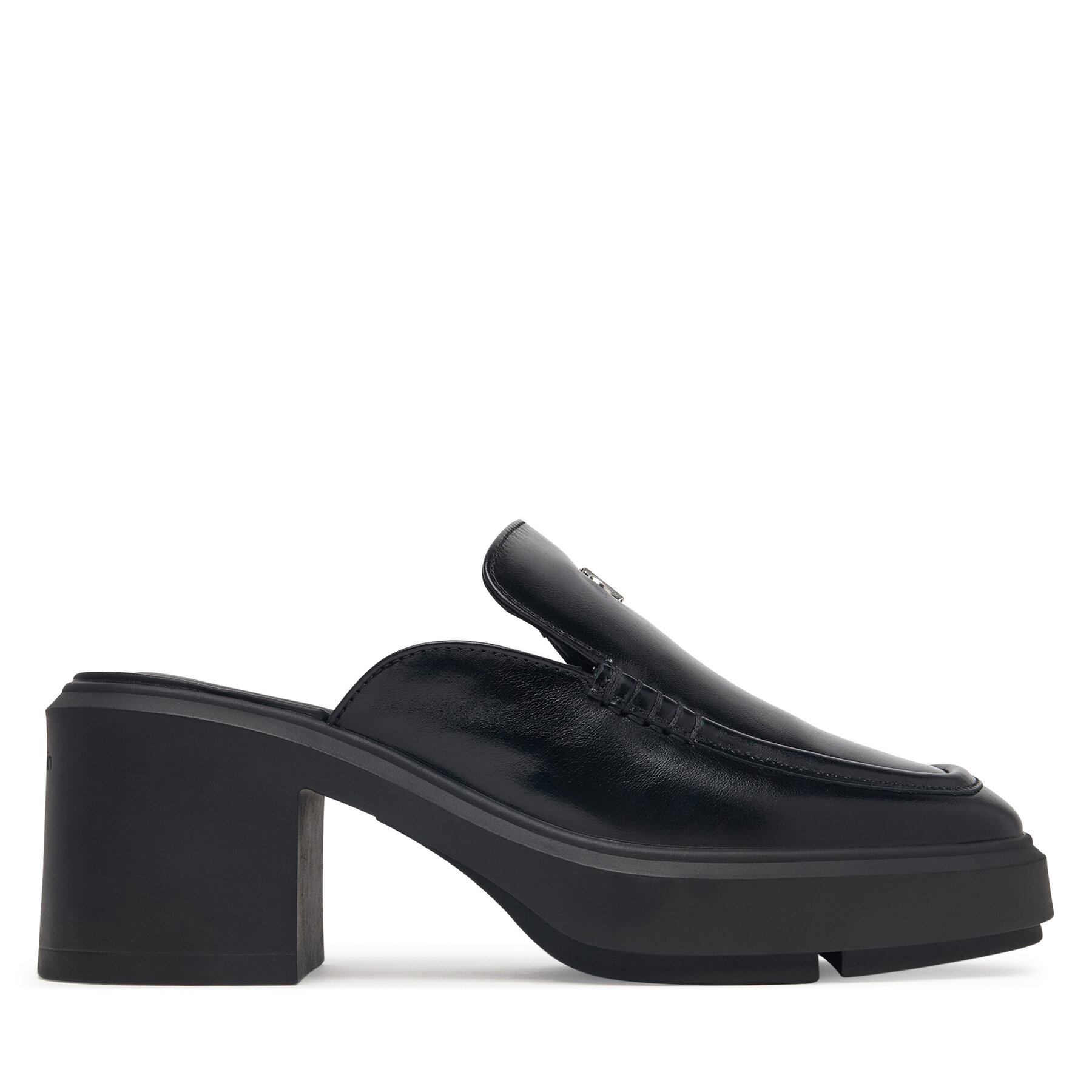 Чехли Calvin Klein Block Heel Mule Lth Hdw HW0HW03175 Черен