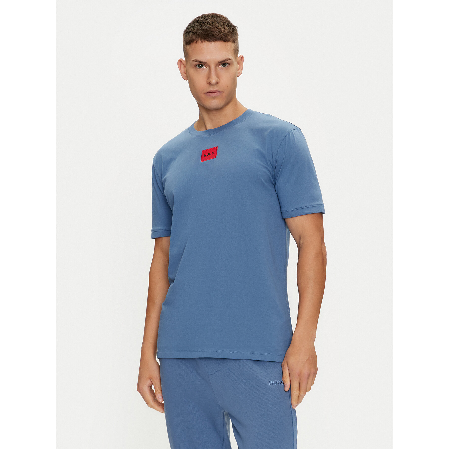 Hugo T-shirt Diragolino212 50447978 Blu Regular Fit