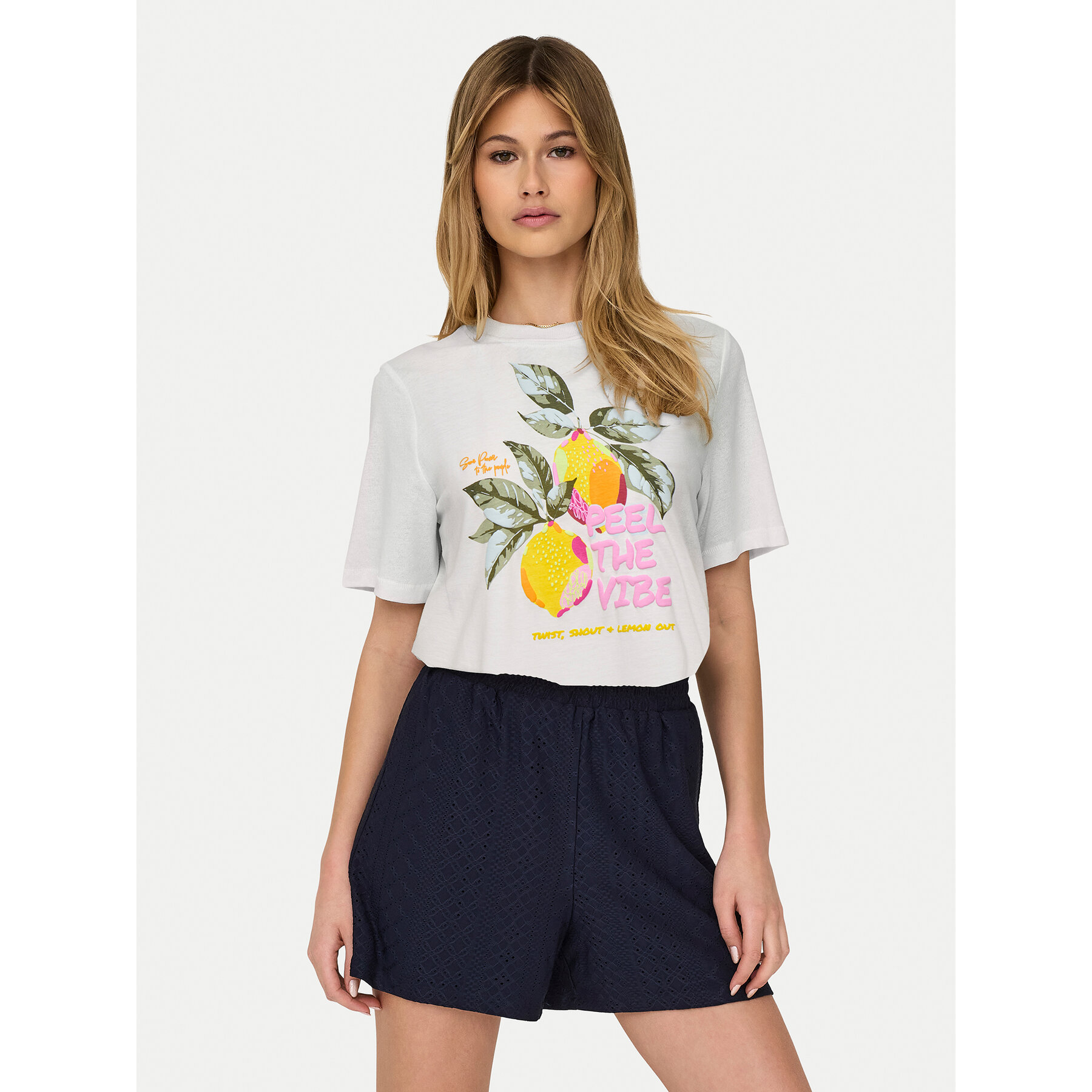 ONLY T-shirt Bilins 15320615 Bianco Regular Fit