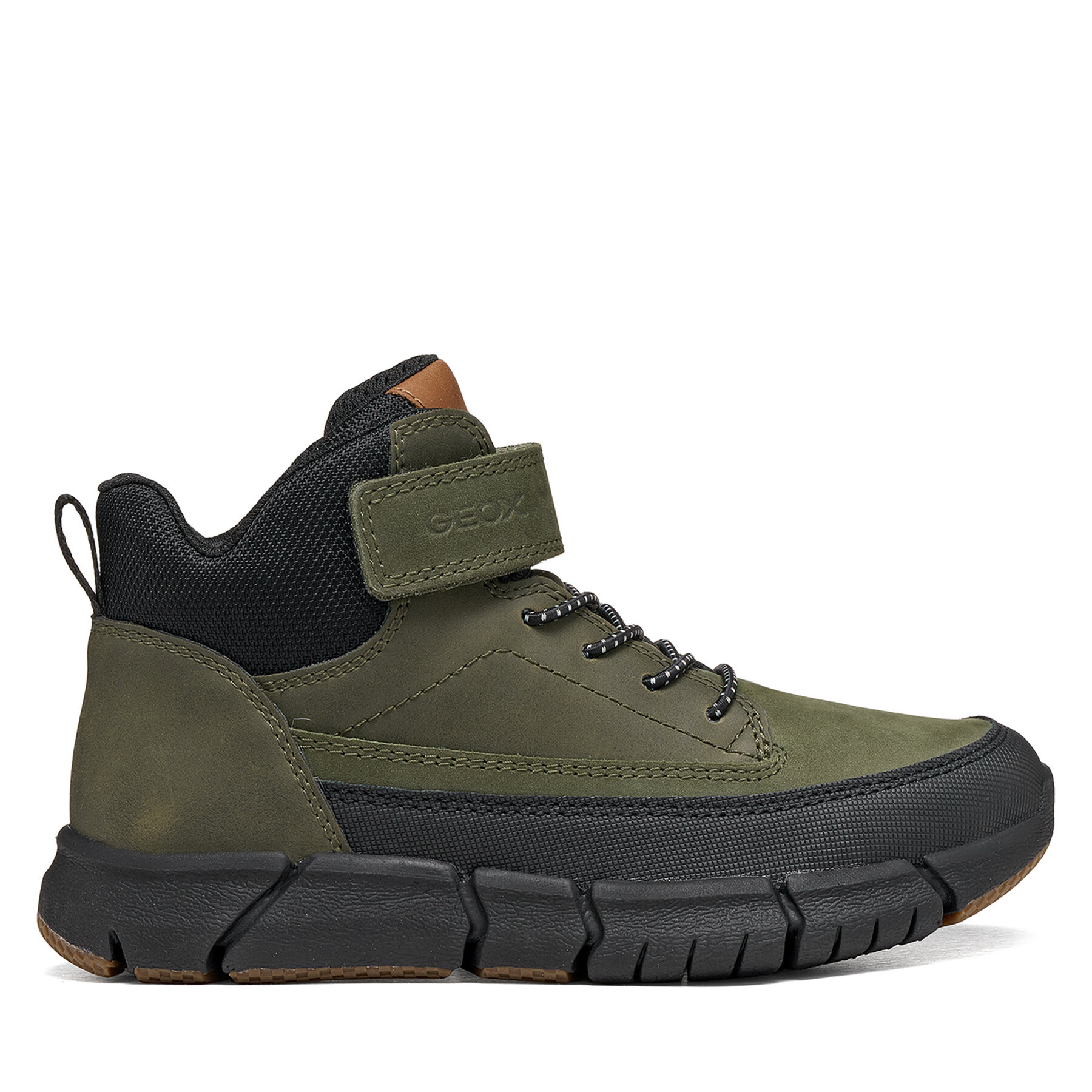 Šnurovacia obuv Geox J Flexyper Boy J369BA 032ME C3009 M Tmavo zelená