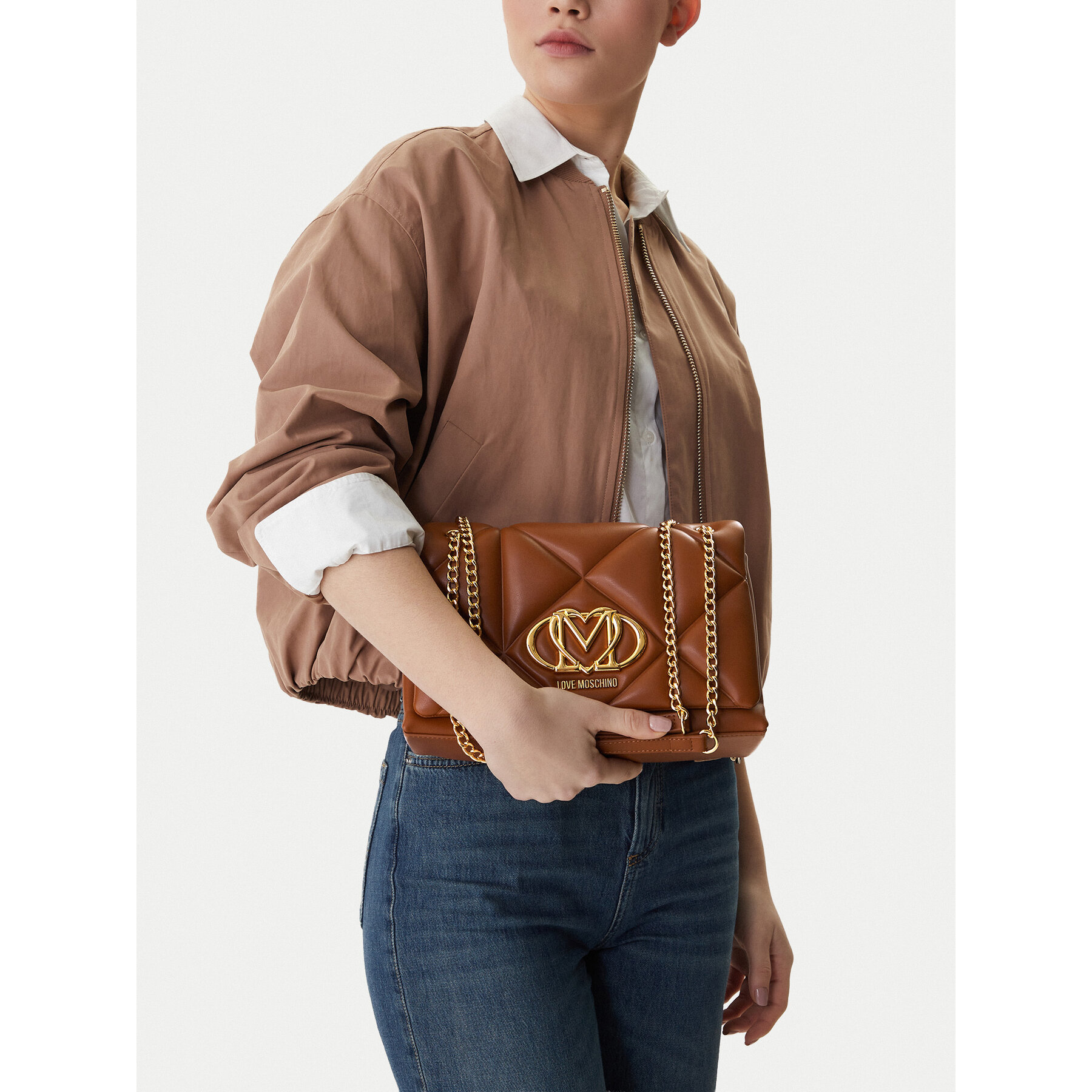Ročna torba LOVE MOSCHINO JC4041PP1OLC0200 Rjava