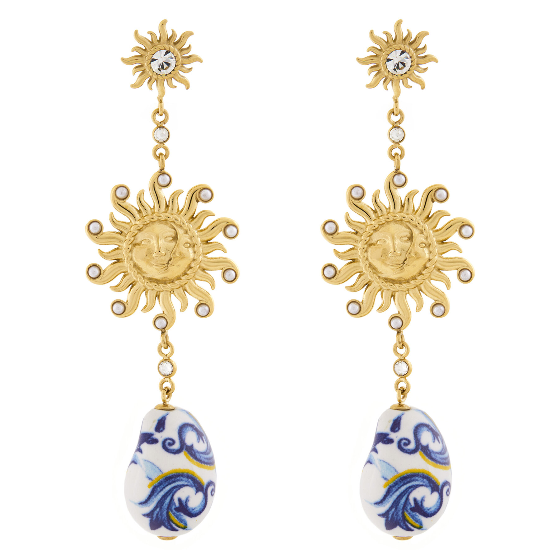 Обици Guess JUBE05 082JW Златист