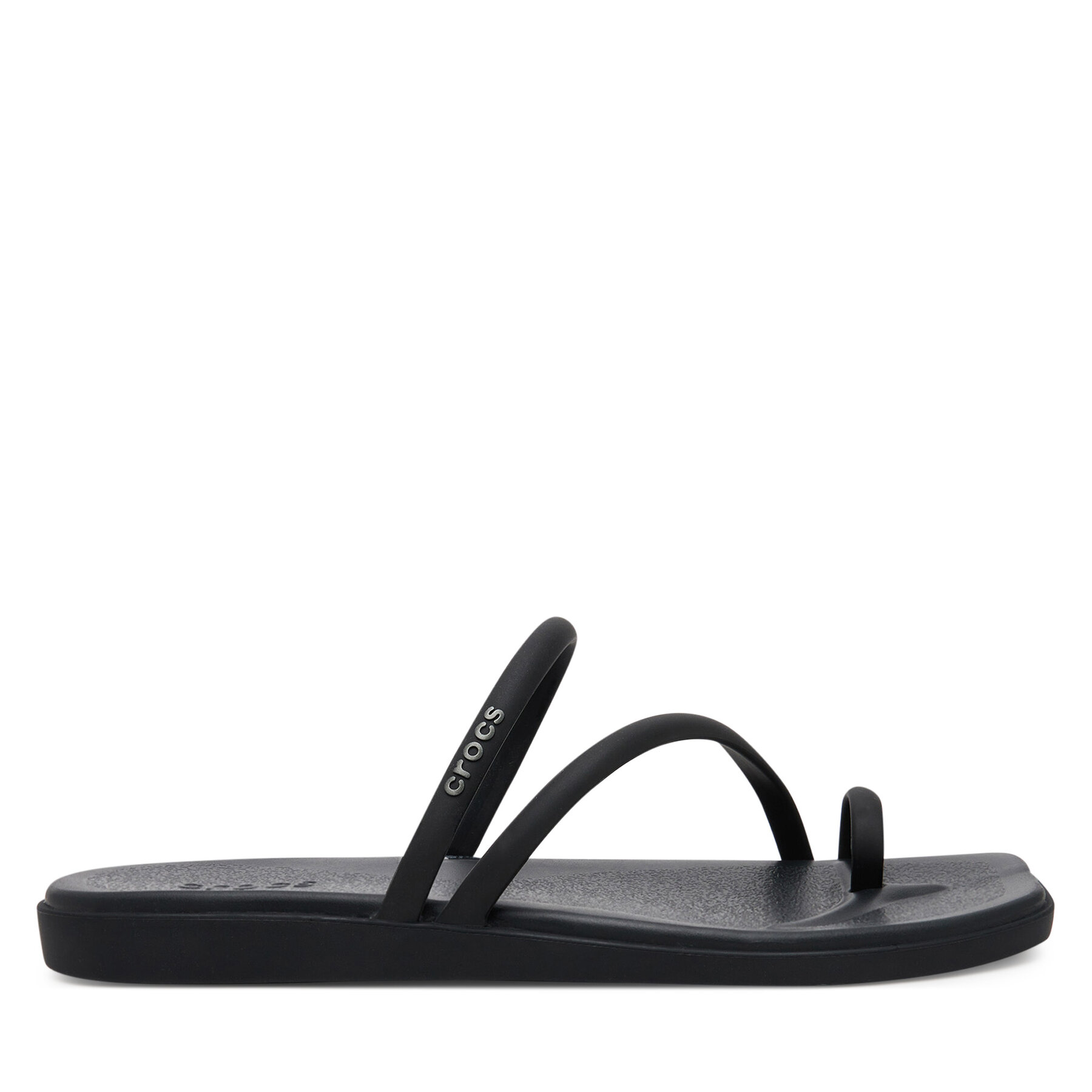 Donna Infradito Crocs, Taglia 38_39, Nero, Miami Toe Loop Sandal 209862, taglia : 38_39