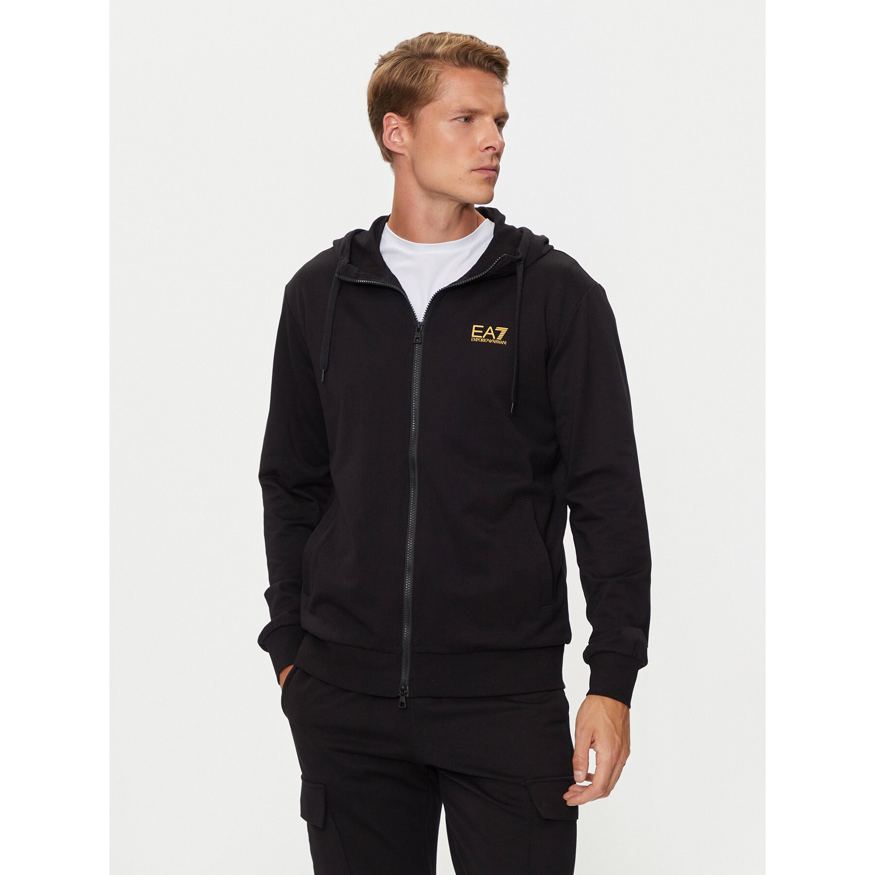 EA7 Emporio Armani Sweatshirt 8NPM33 PJVRZ 0208 Schwarz Regular Fit
