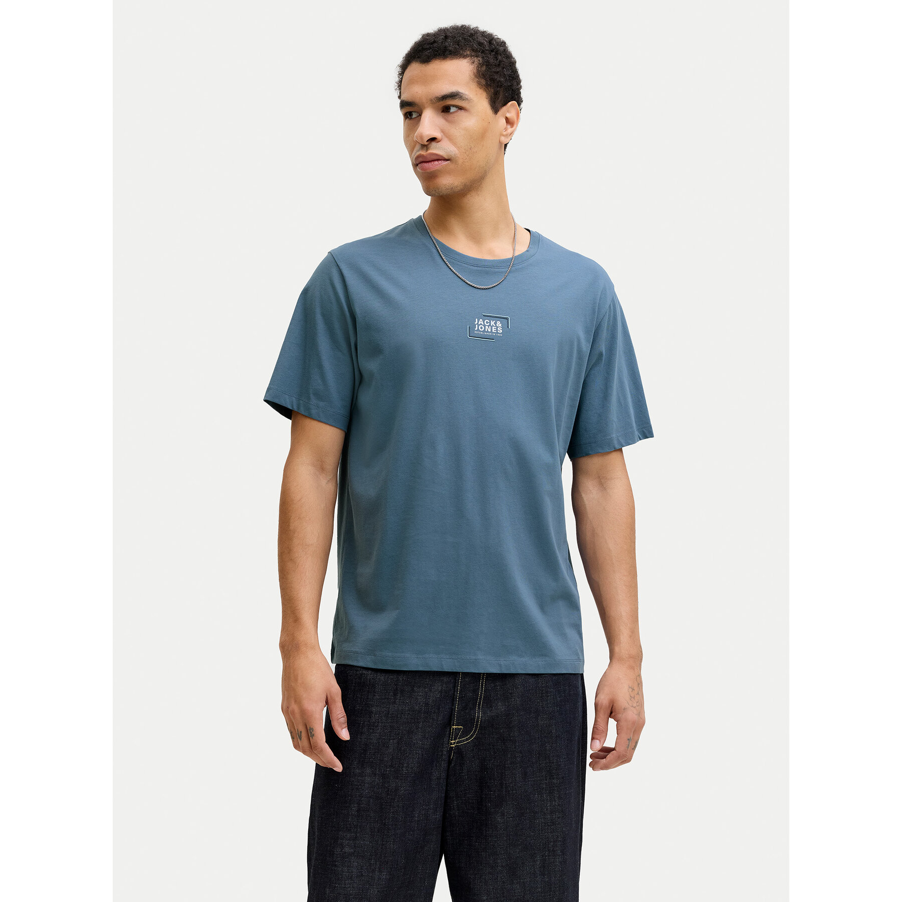 Jack & Jones T-Shirt Corp Graphic 12268415 Blau Regular Fit