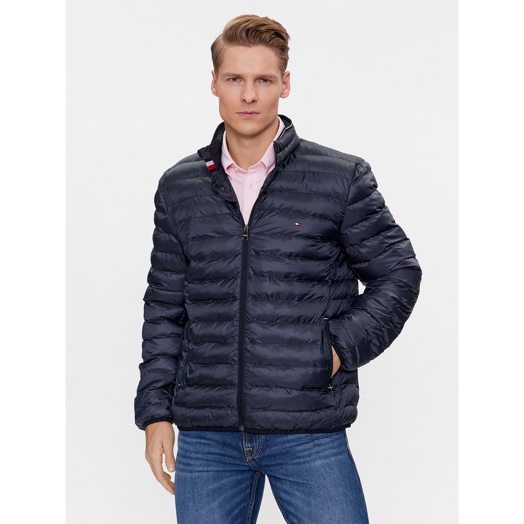 Tommy Hilfiger Übergangsjacke Core Circular MW0MW18763 Dunkelblau Regular Fit