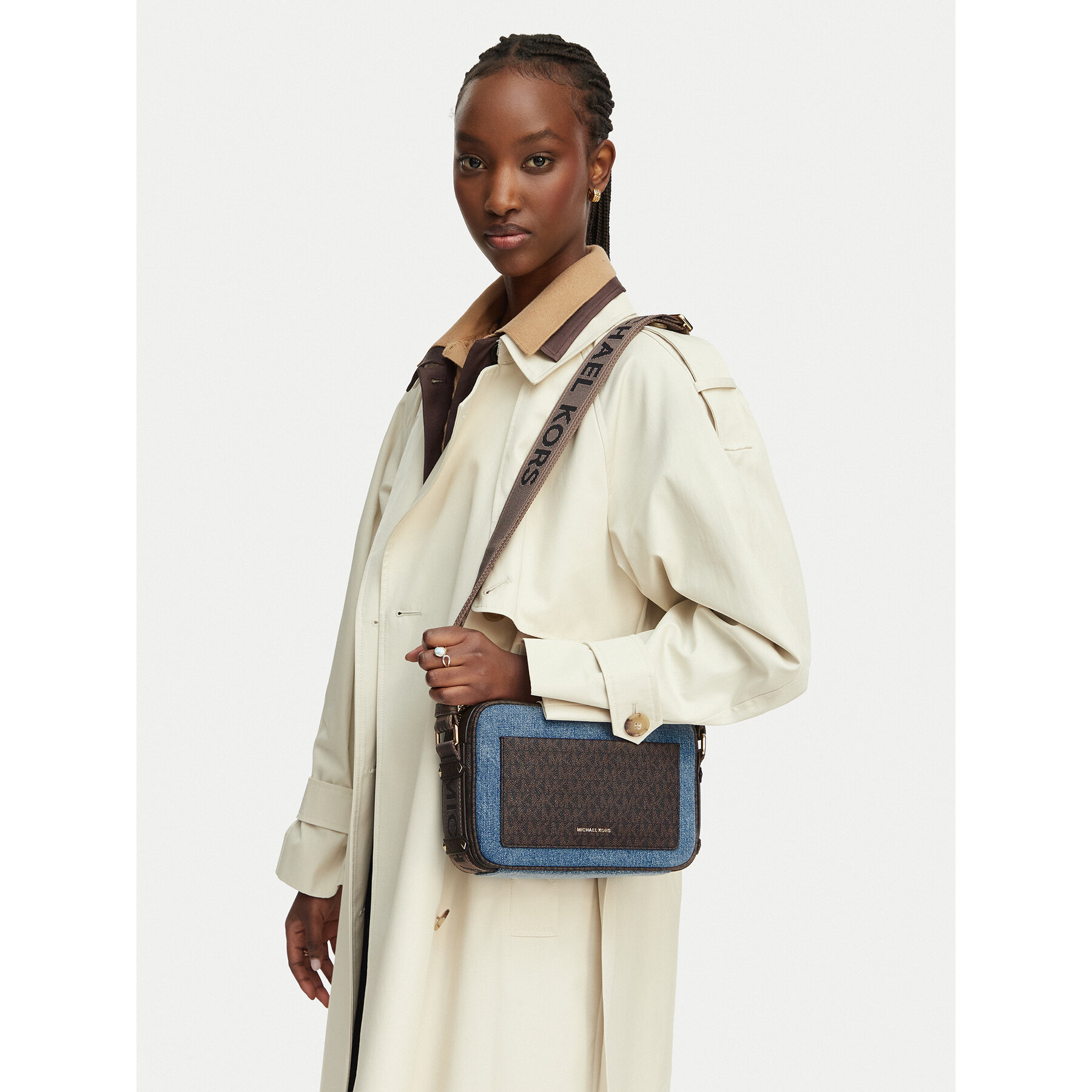 Ročna torba MICHAEL Michael Kors 32S6G5VC9C Modra