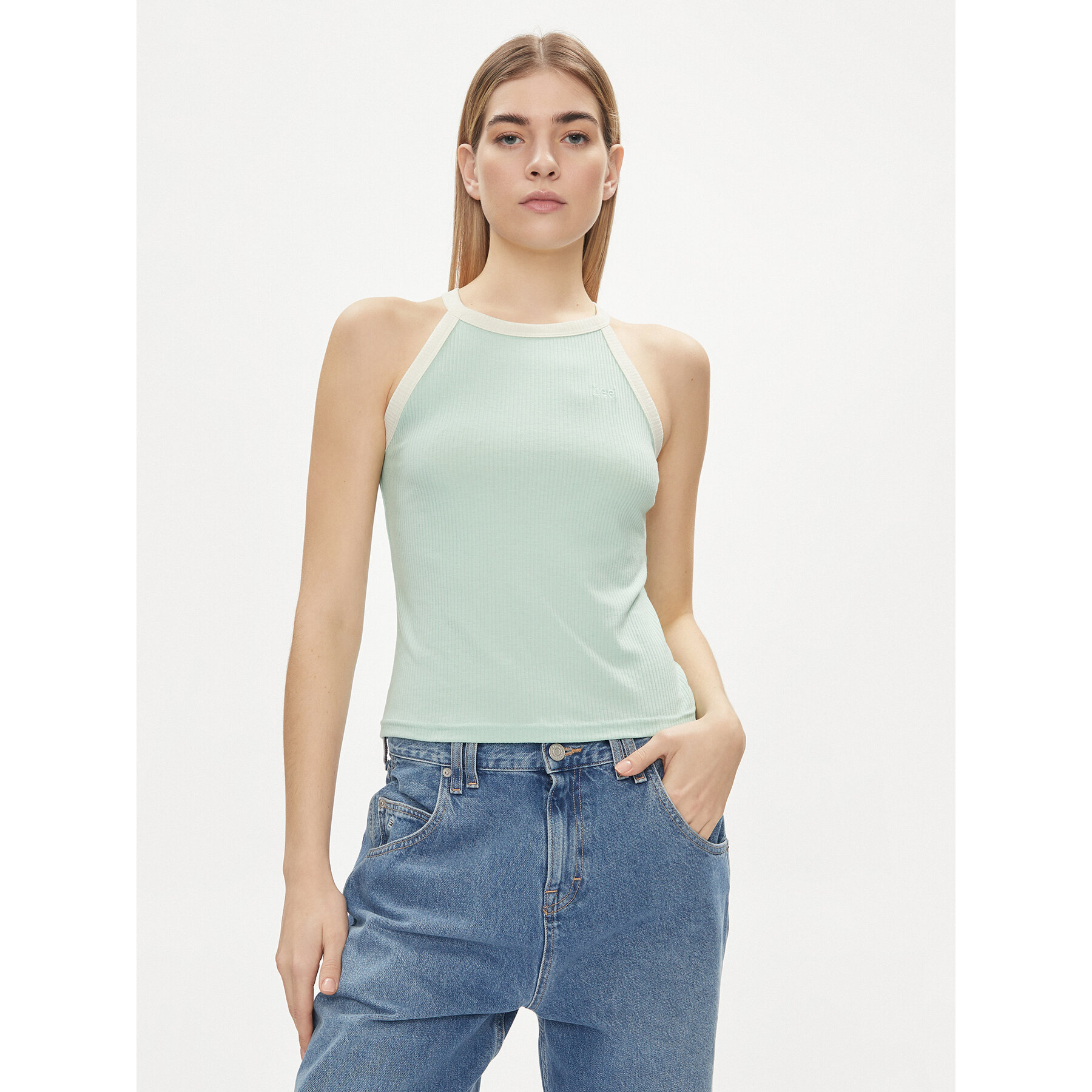 Lee Τοπ 112350226 Πράσινο Slim Fit