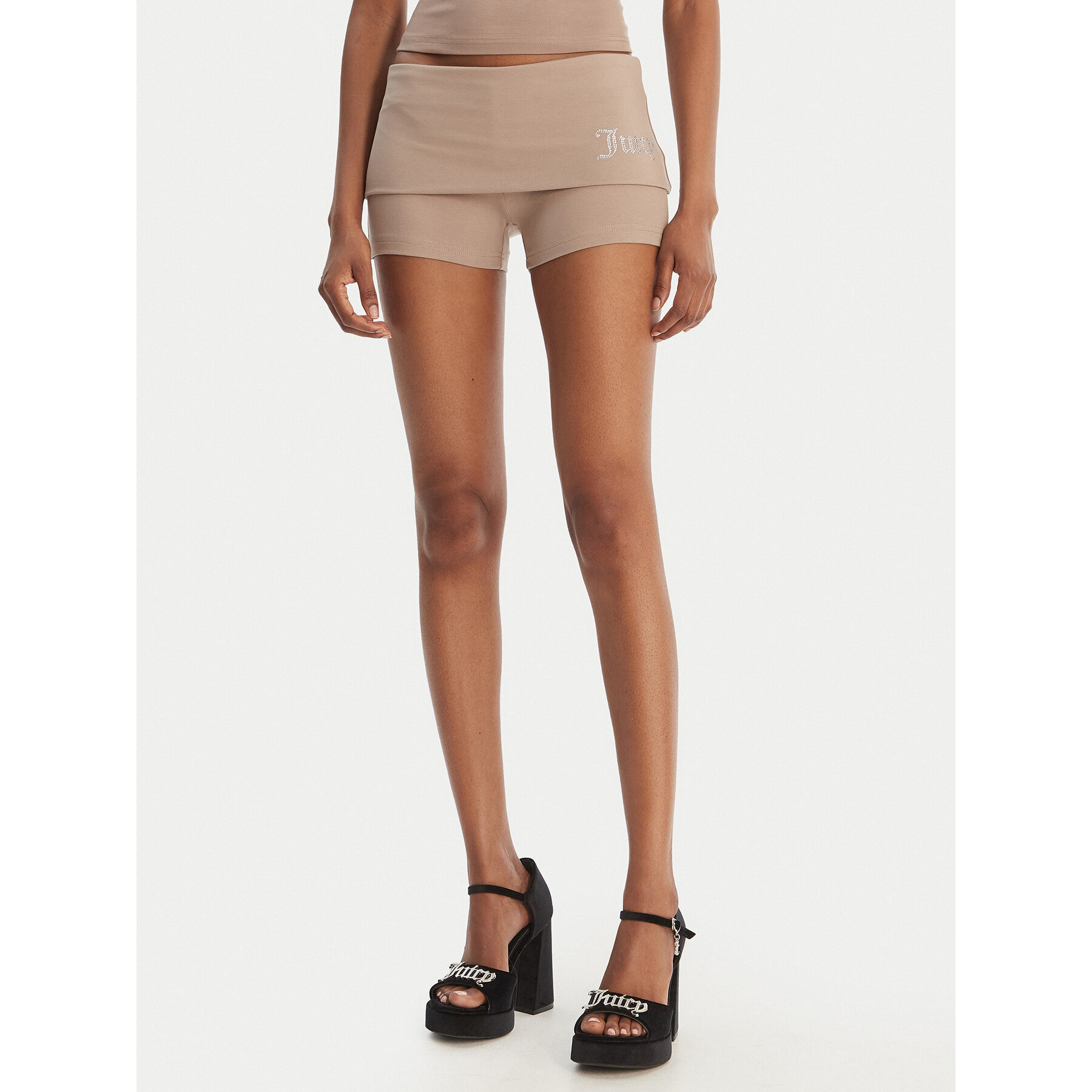 Juicy Couture Sportshorts Roll Down JCWHS126307 Beige Slim Fit
