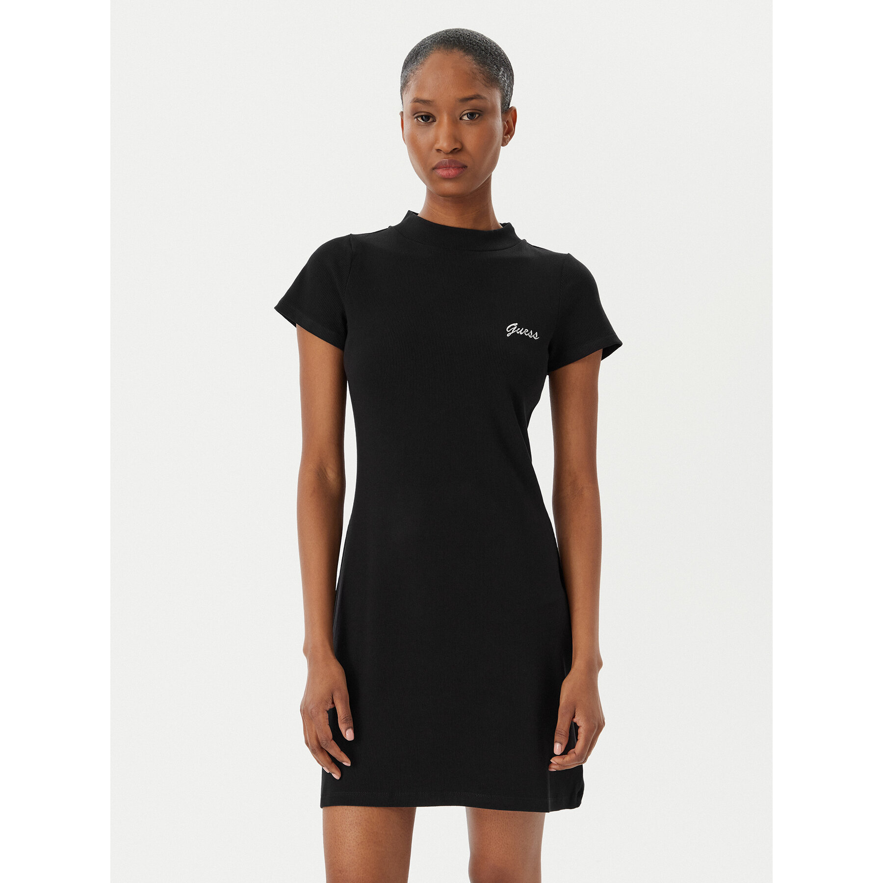 Guess Kleid für den Alltag V6RK06 K8RT2 Schwarz Slim Fit
