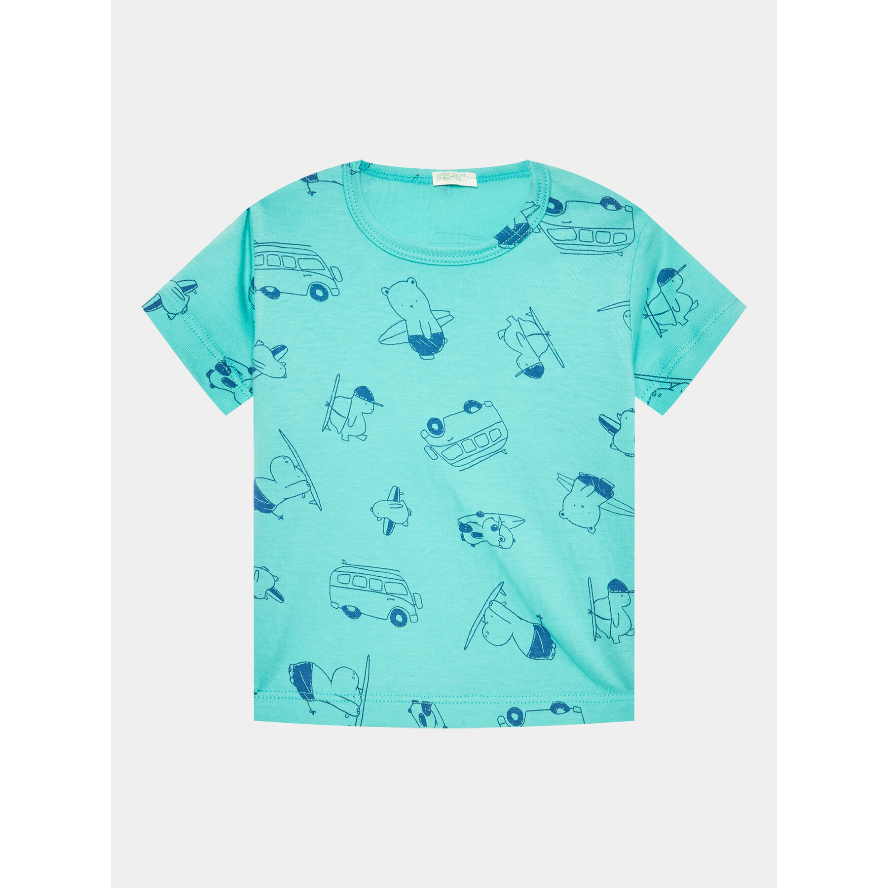 United Colors Of Benetton T-Shirt 30HPA1031 Μπλε Regular Fit