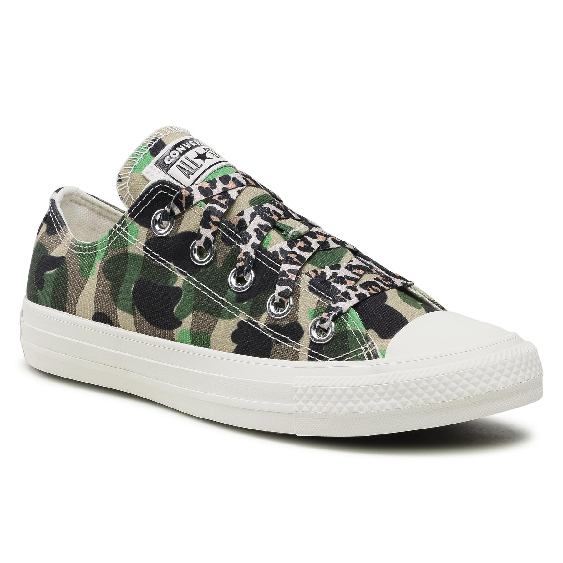 Teniși Converse Ctas Ox 570780C Egret/Piquant Green/Black Converse imagine noua