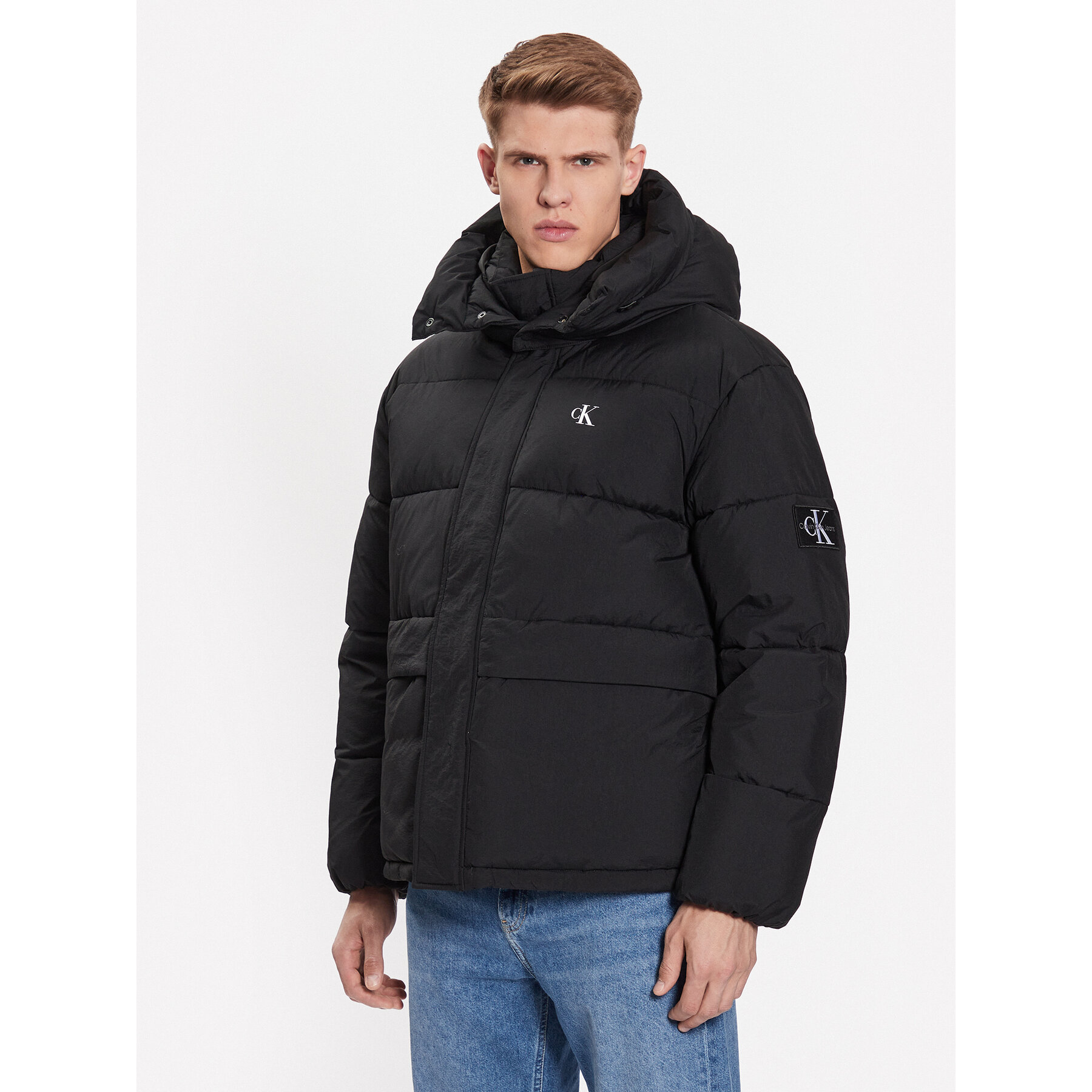 Calvin Klein Jeans Übergangsjacke J30J323709 Schwarz Regular Fit