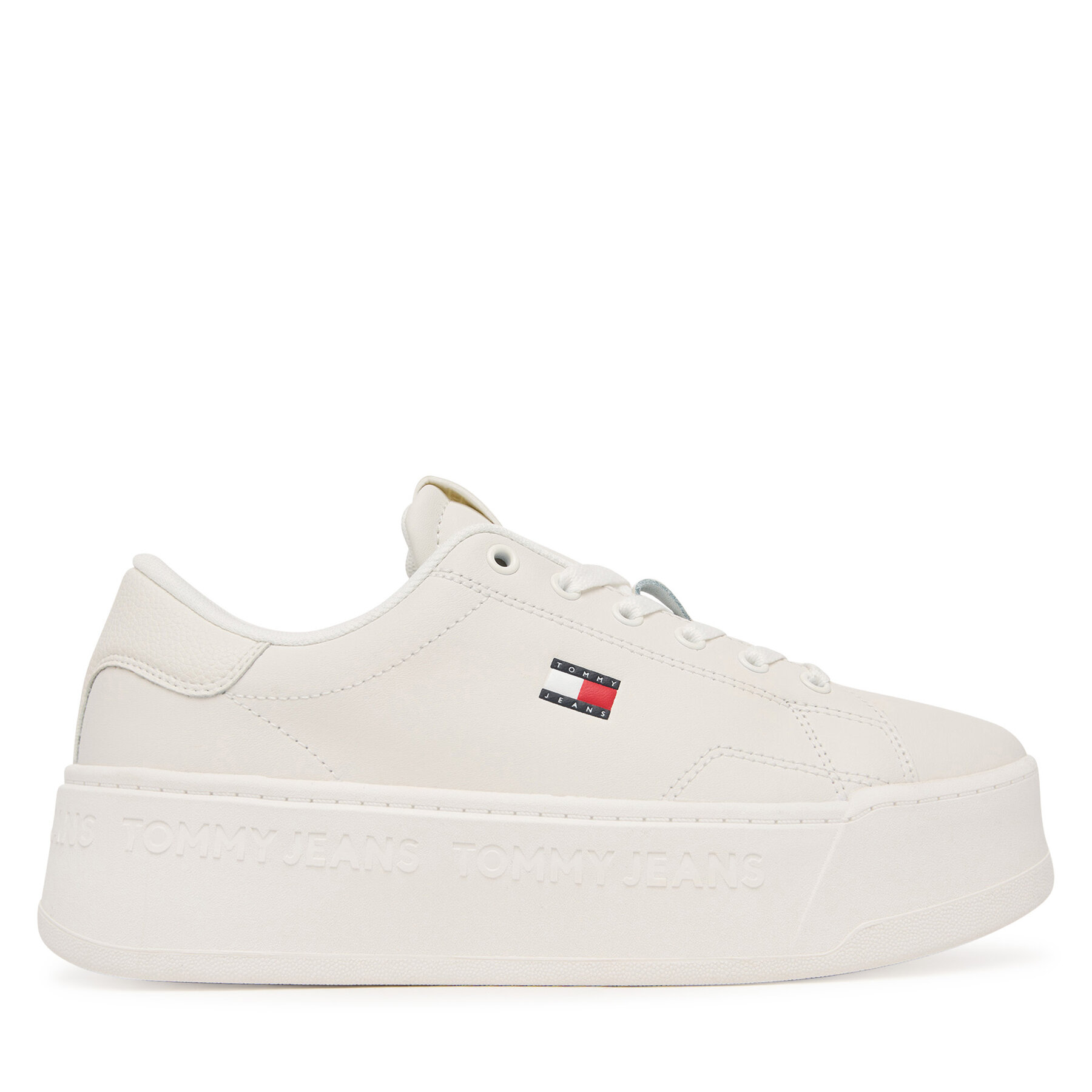 Tenisice Tommy Jeans Tjw Script Cupsole Flatform EN0EN02961 Bijela