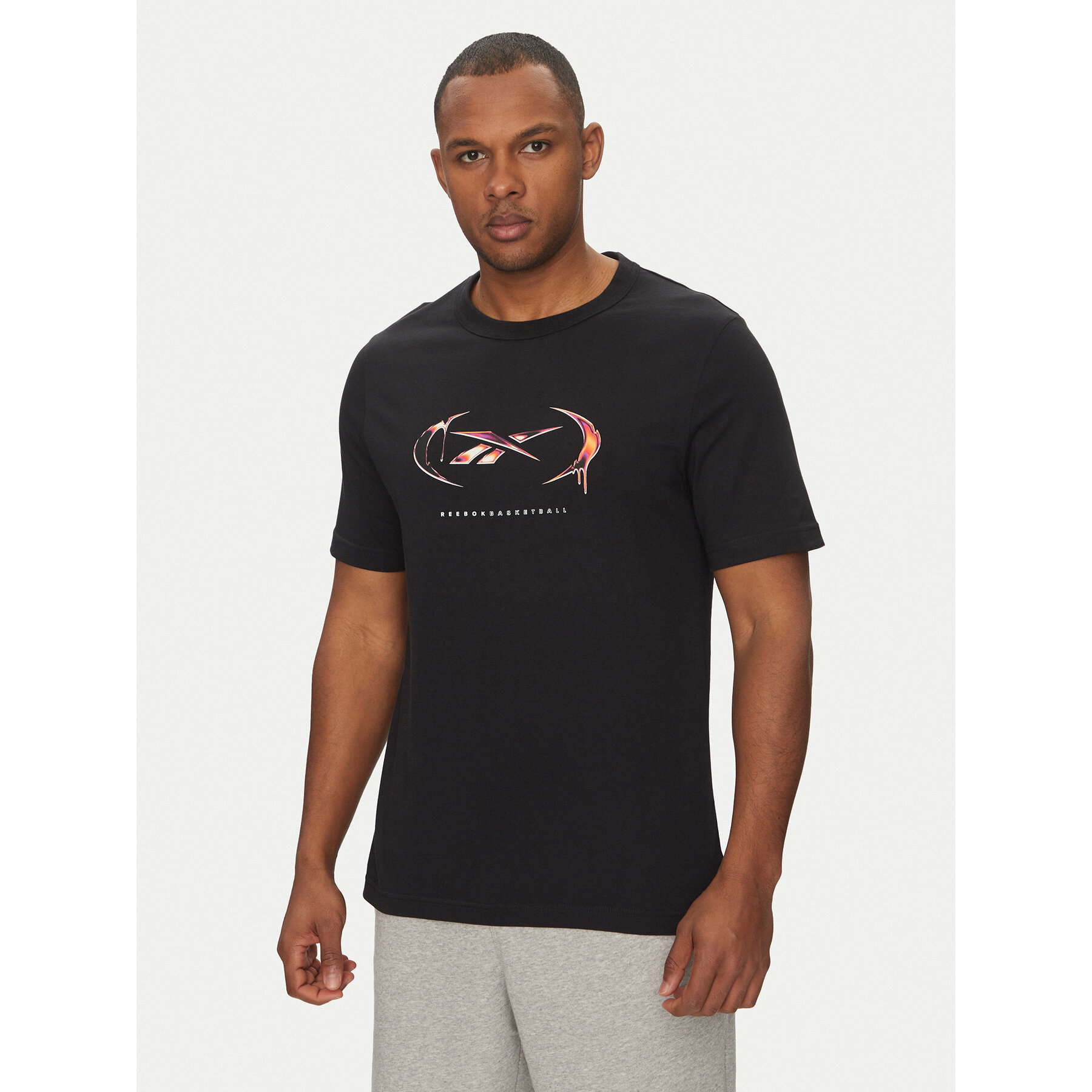 Reebok Póló 100218818 Fekete Regular Fit