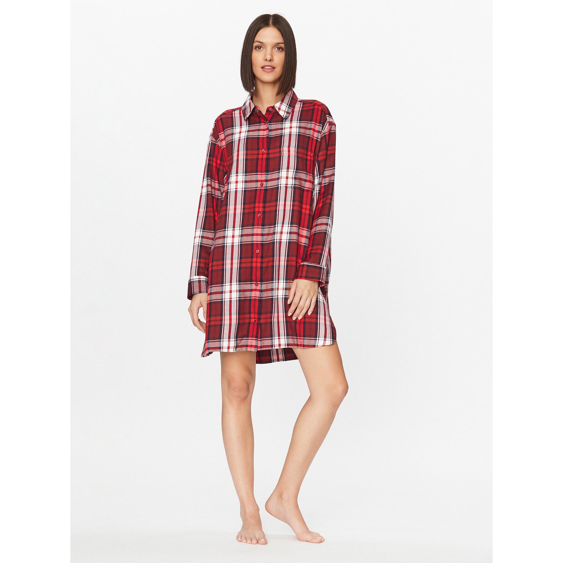 Tommy Hilfiger Hálóing UW0UW04874 Piros Relaxed Fit