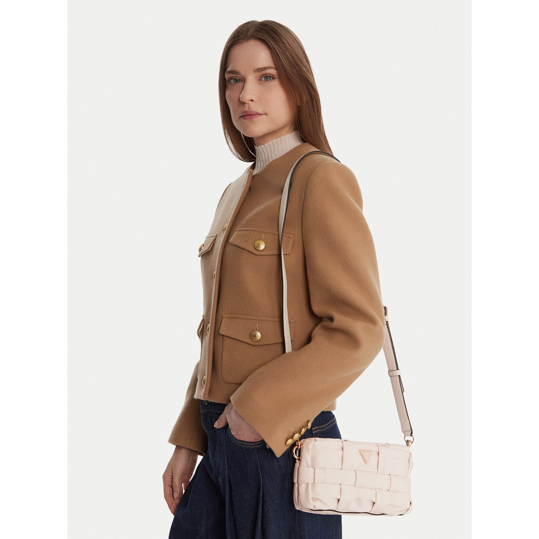 Geantă Guess Marion Mini HWWG80 72720 Crem