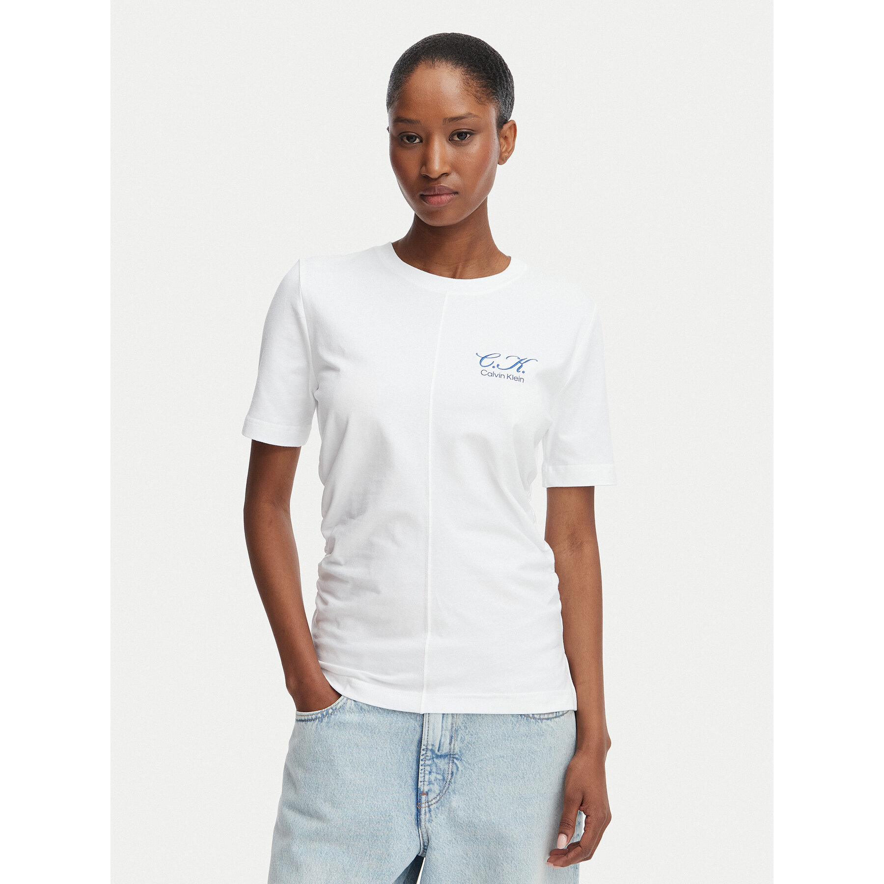 Calvin Klein Jeans T-Shirt LV047G808G Weiß Slim Fit