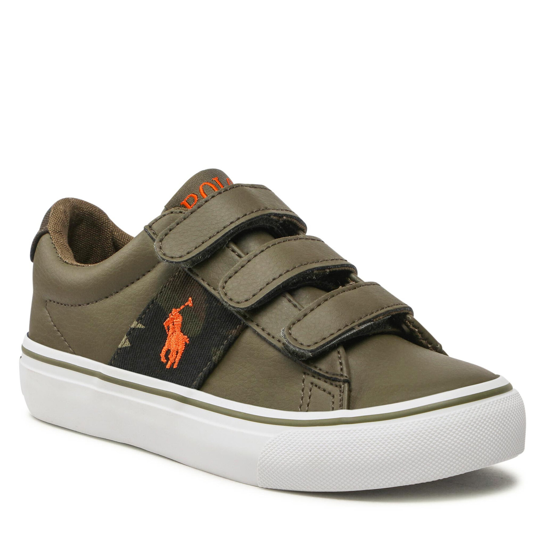 Sneakers Polo Ralph Lauren Sayer Ez RF103756 S Olive/Camo/Orange epantofi-Copii-Băieți-Pantofi-Cu imagine super redus 2022