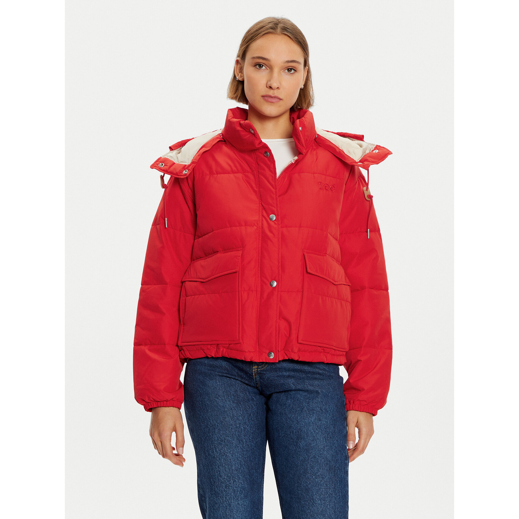 Lee Daunenjacke 112355190 Rot Relaxed Fit