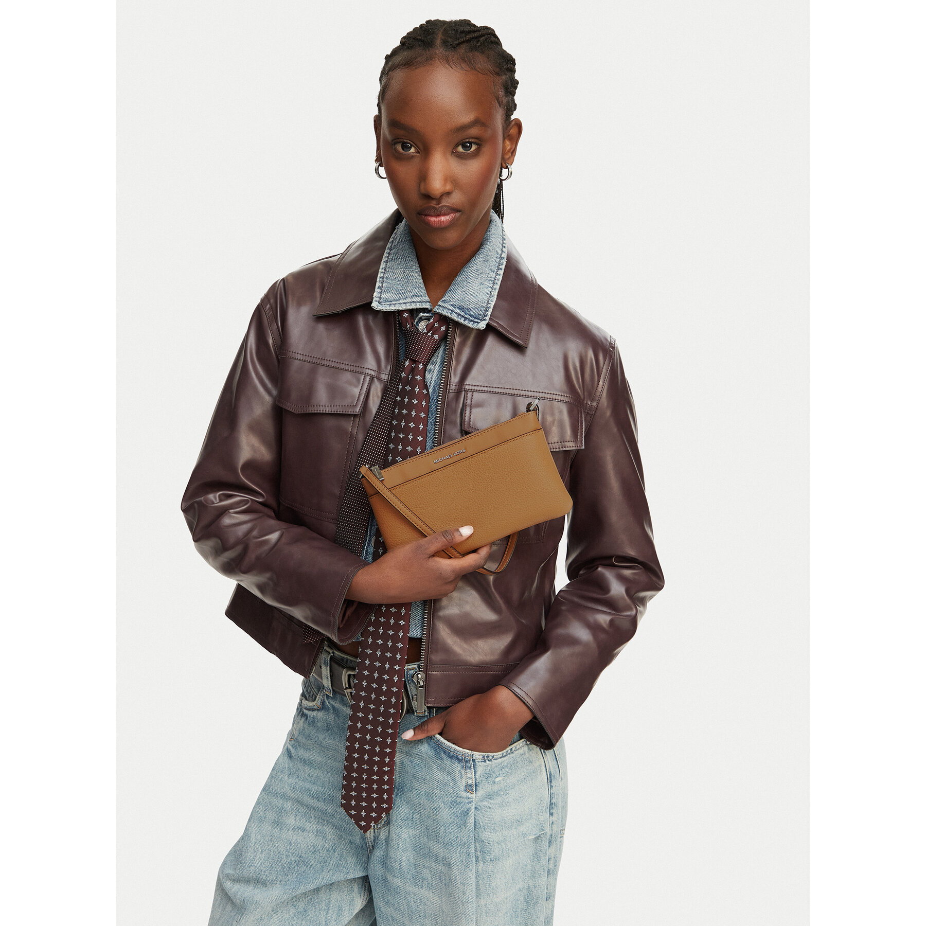 Τσάντα MICHAEL Michael Kors Jet Set 32F5SJ6F6L Καφέ