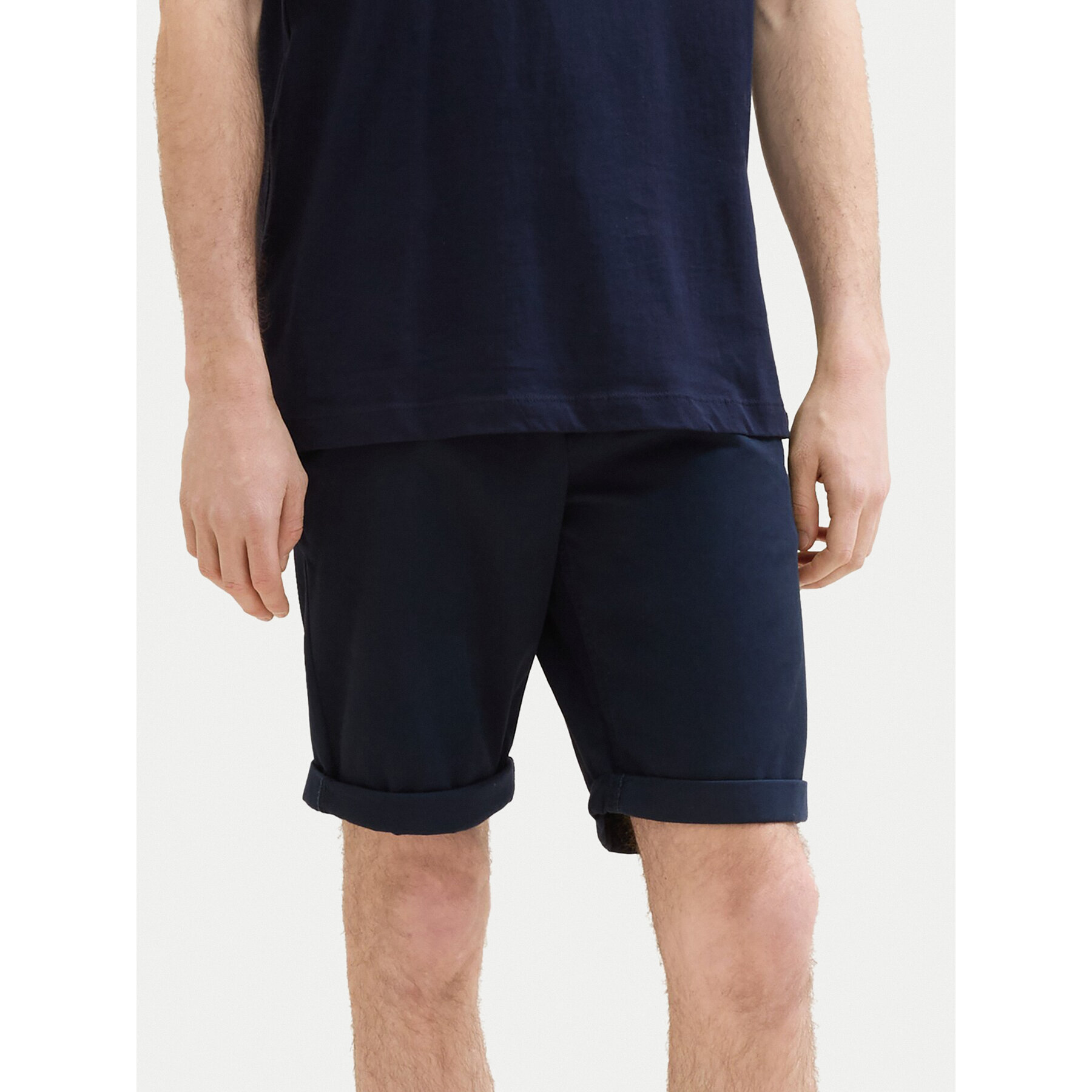 Tom Tailor Stoffshorts 1040227 Dunkelblau Slim Fit