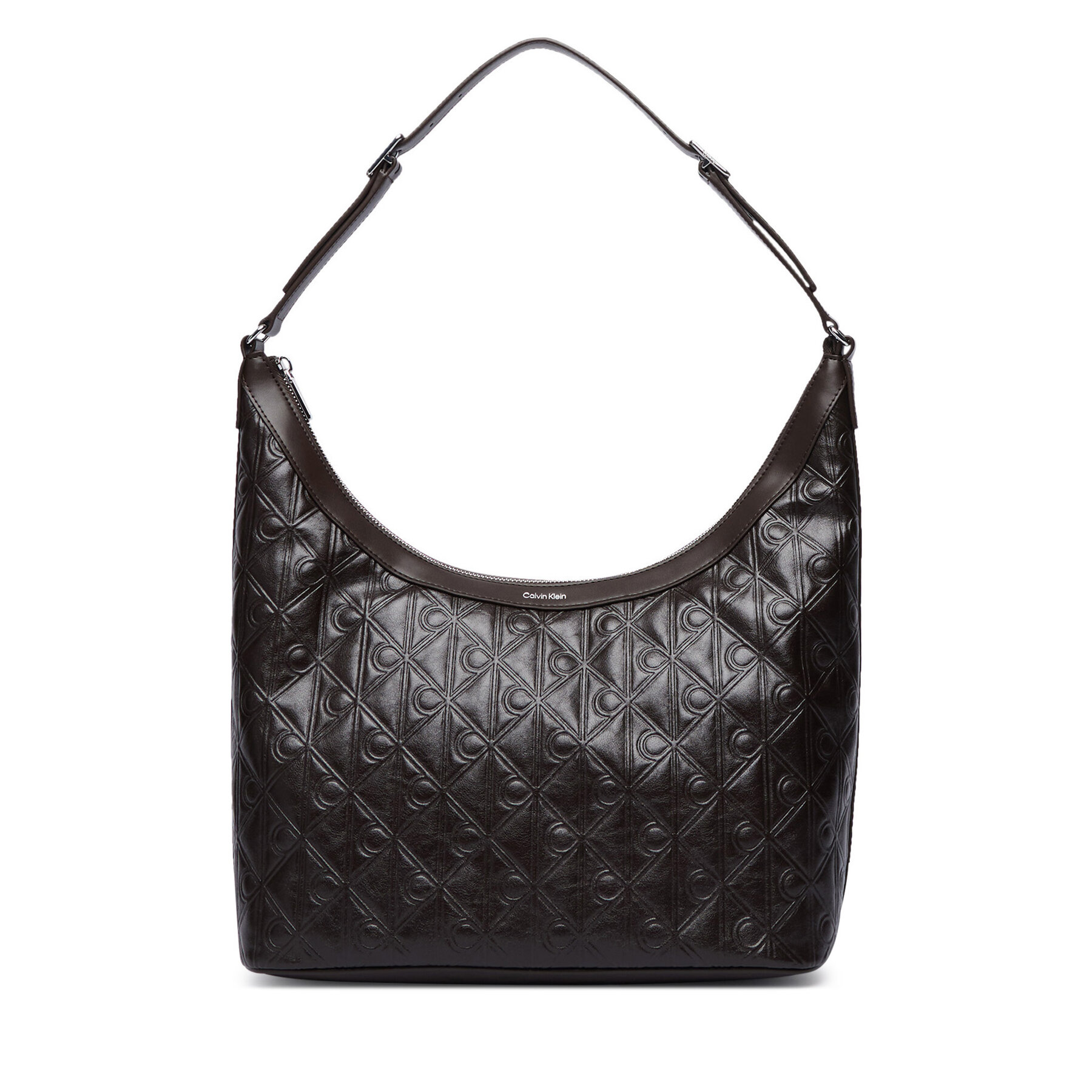 Borsetta Calvin Klein Emblem Aop Debossed Medium Shbag LV04F3875G Marrone