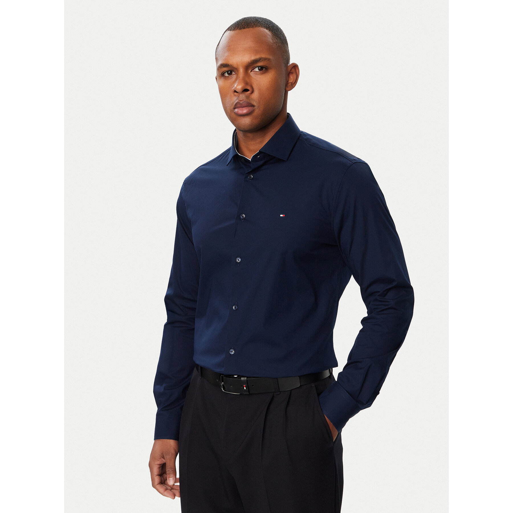 Tommy Hilfiger Hemd MW0MW44710 Dunkelblau Slim Fit