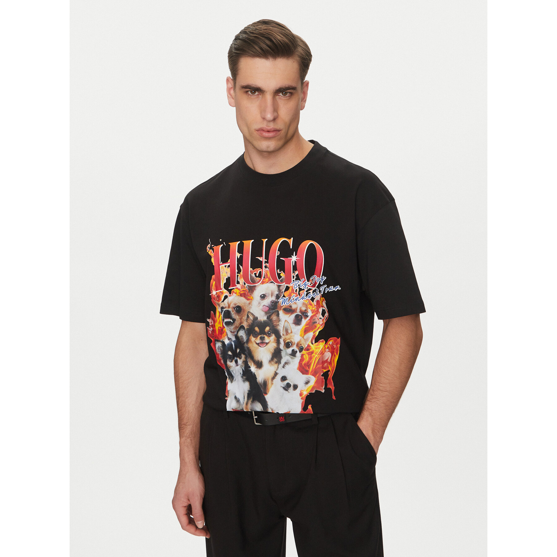 HUGO T-shirt Dugie 50538259 Nero Oversize