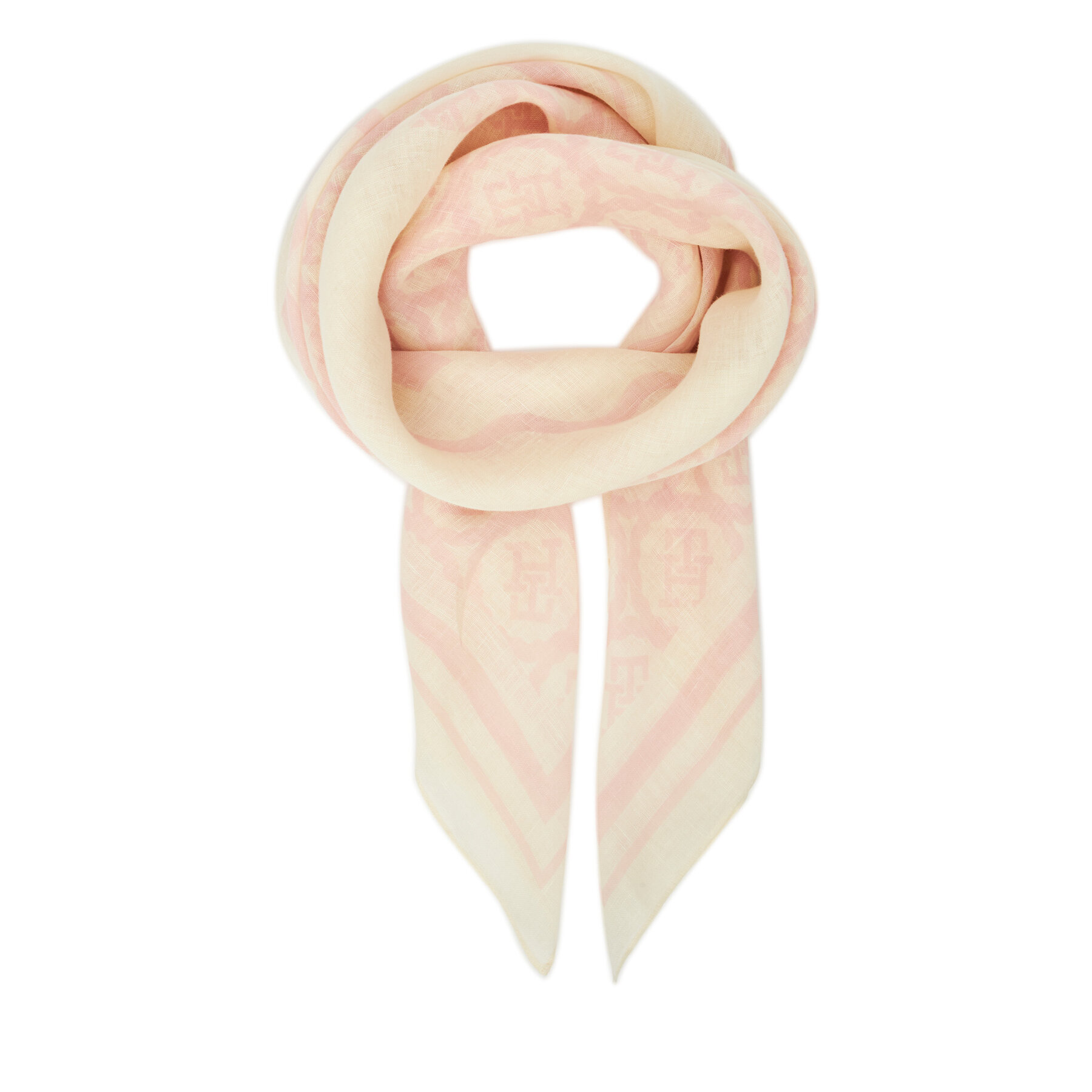 Damska Chusta Tommy Hilfiger Różowy Beach Summer Linen Square AW0AW16029