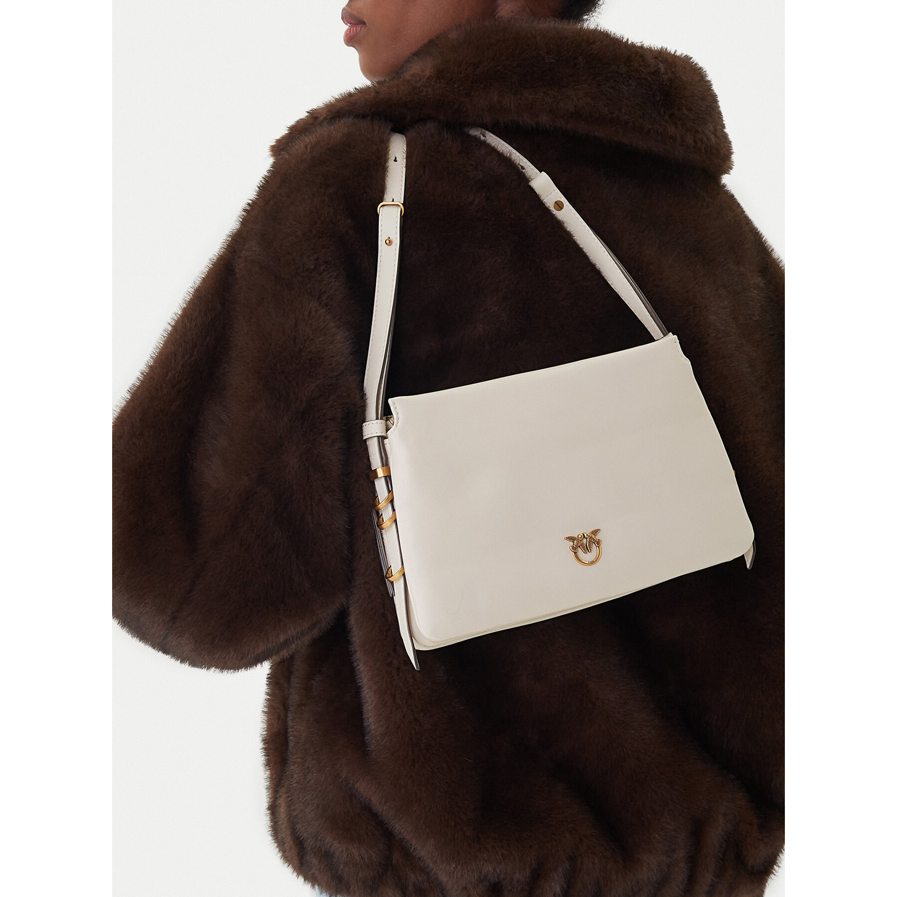 Дамска чанта PINKO Triplet Mini AI 25-26 PLTT 105883 A0QO Екрю