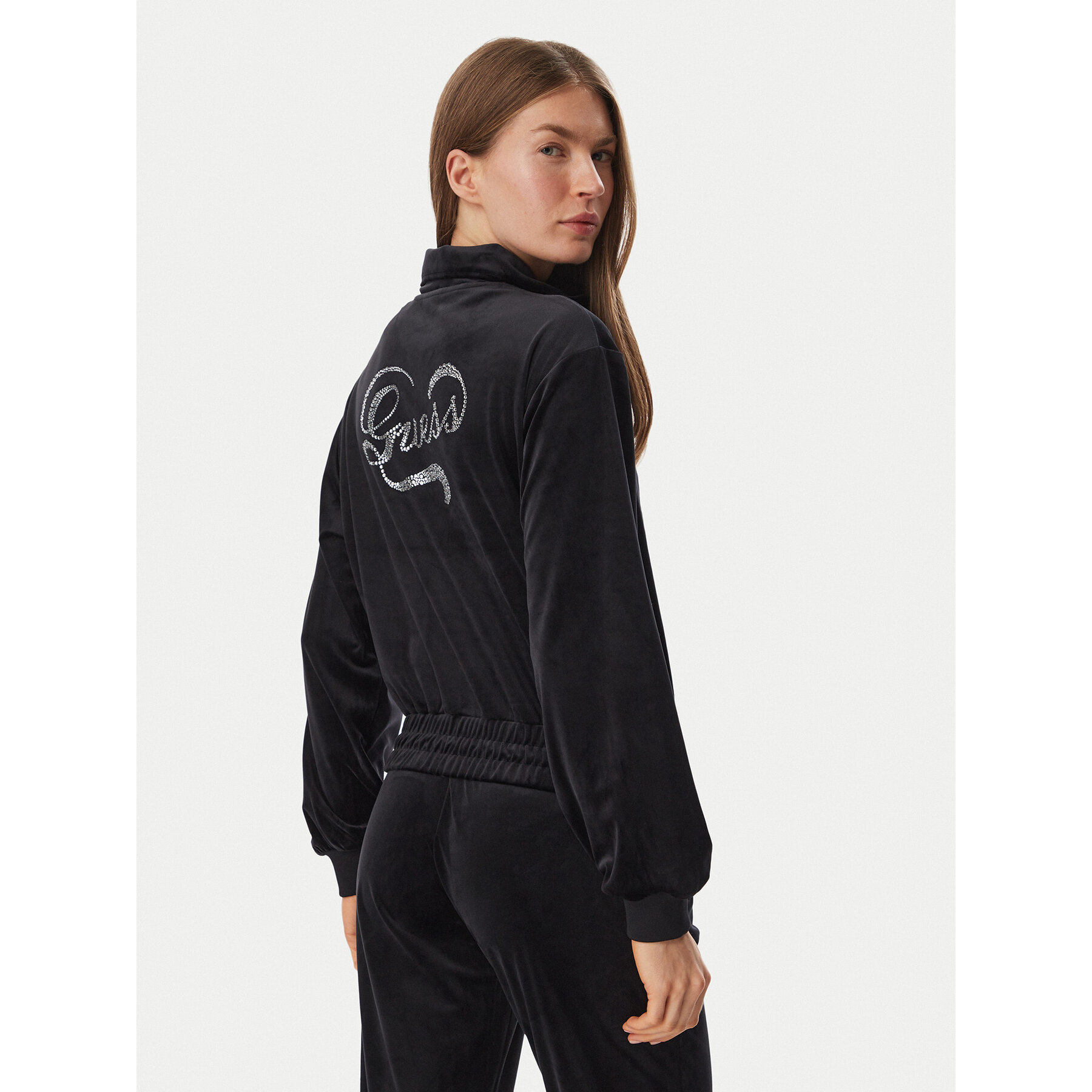 Guess Sweatshirt V6BQ08 K6302 Schwarz Regular Fit