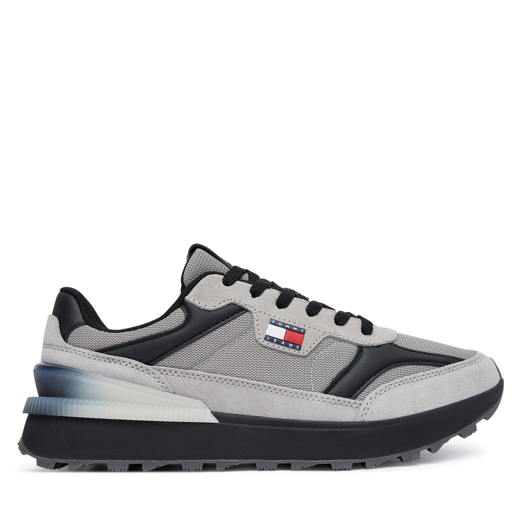 Sneakersy Tommy Jeans Tjm Technical Runner EM0EM01738 Sivá