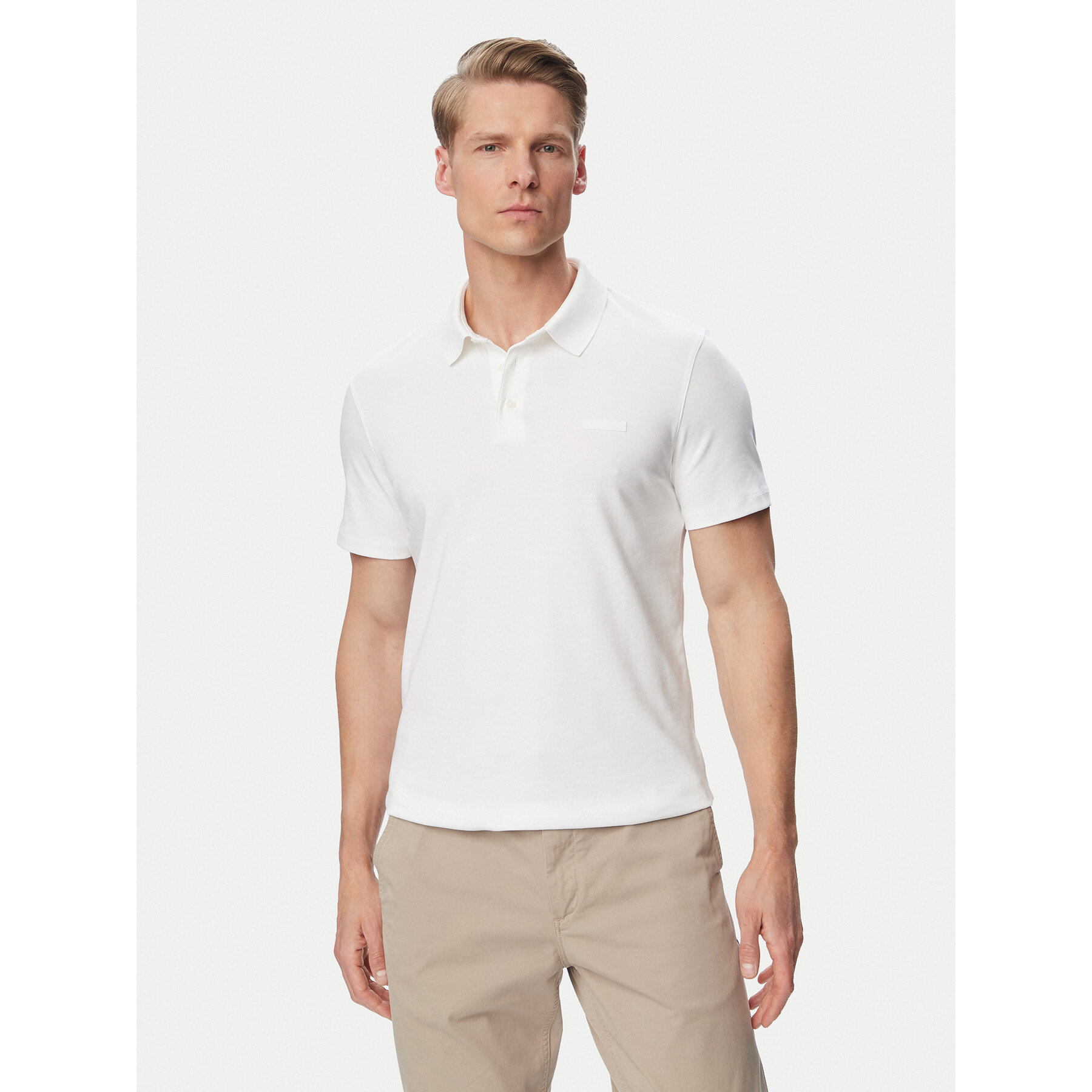 Calvin Klein Poloshirt LV04LH204G Weiß Regular Fit