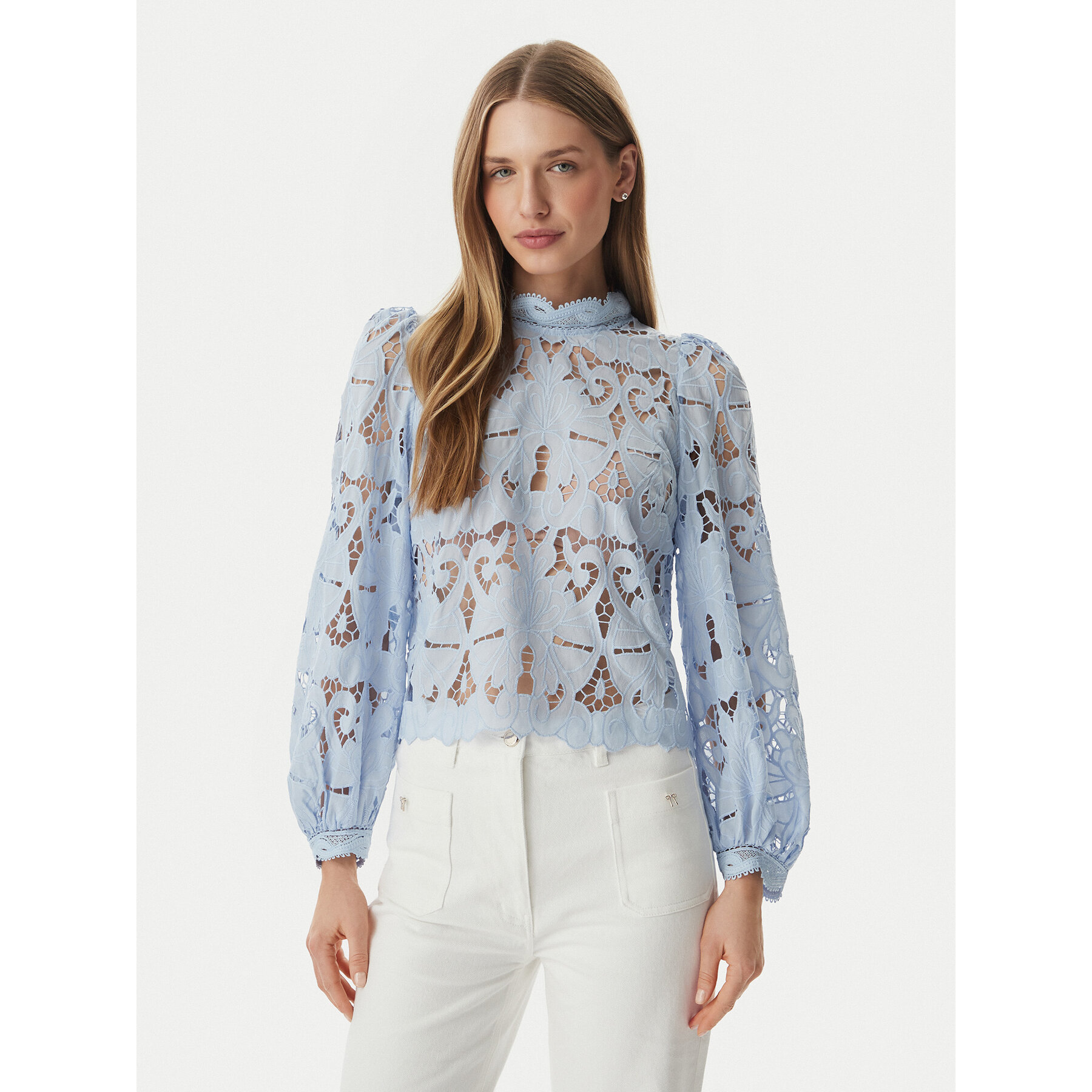 Morgan Bluse 261-OMBRAK Hellblau Regular Fit
