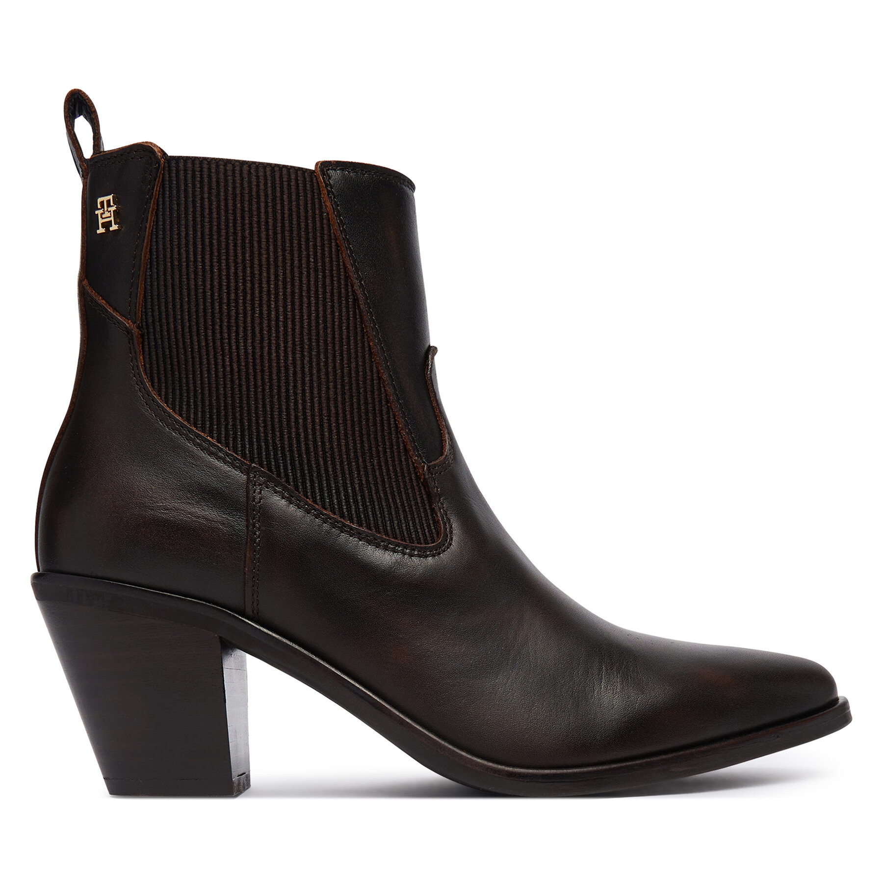 Боти Tommy Hilfiger Leather Western Chelsea Boot FW0FW09582 Кафяв
