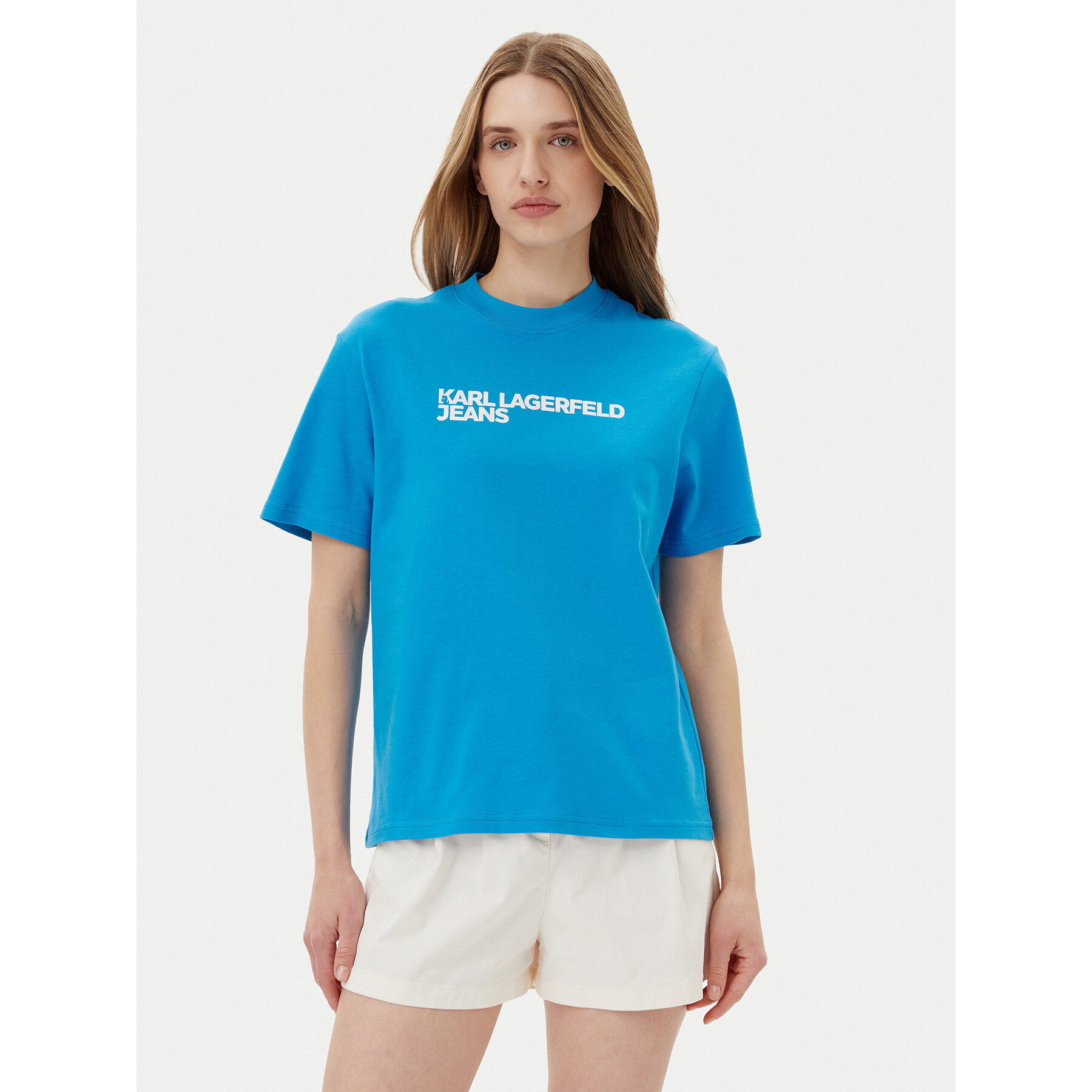 Karl Lagerfeld Jeans Camiseta A1W17005 Azul Relaxed Fit