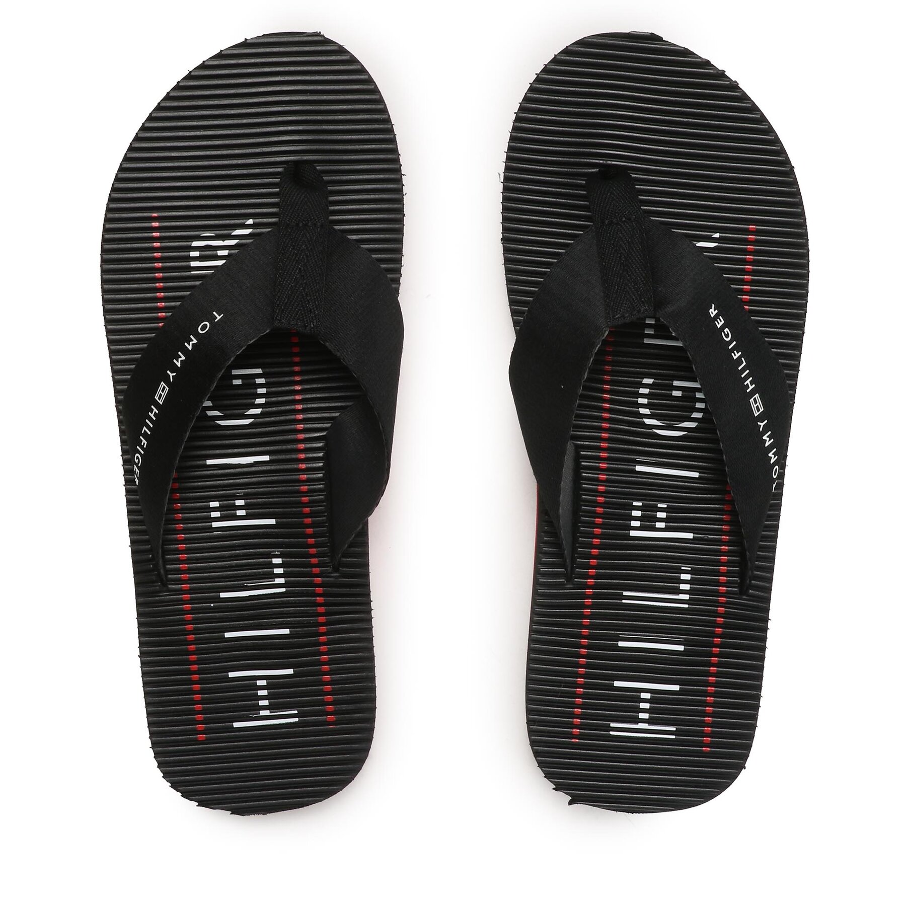 Męskie Japonki Tommy Hilfiger, Rozmiar 40 Czarny Massage Footbed FM0FM04474
