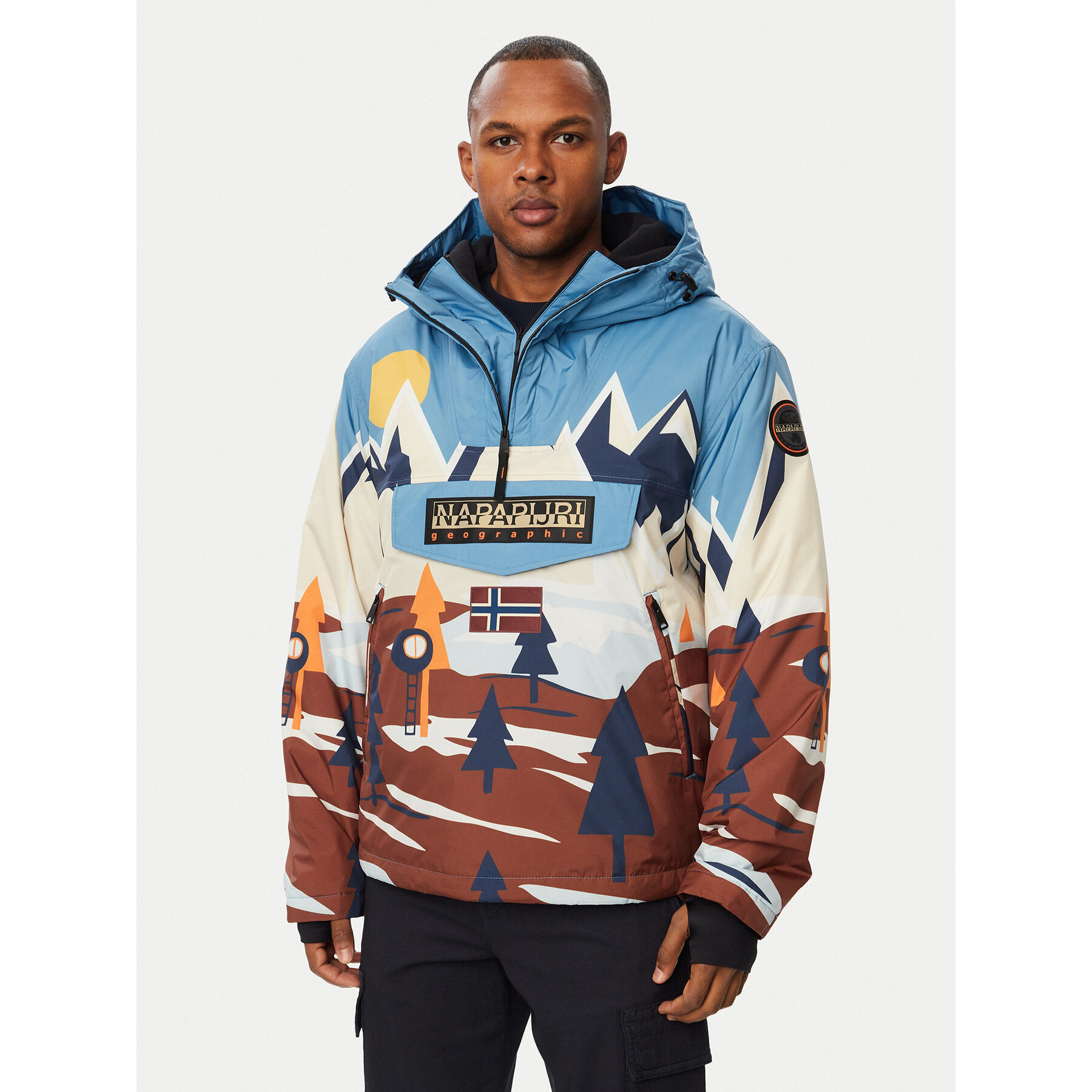 Napapijri Anorak Rf Next Aop 1 NP0A8AHX Bunt Regular Fit